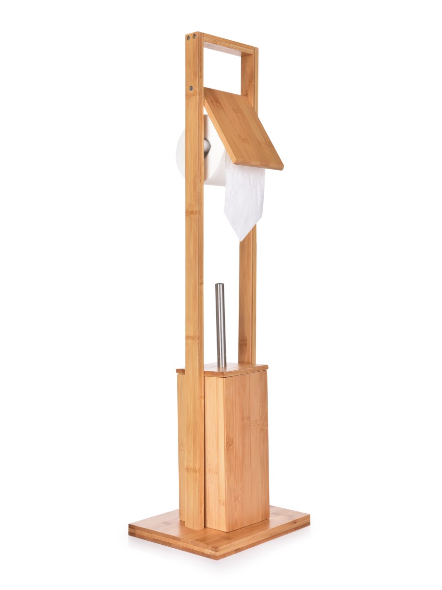 Dedra 83 cm Bambusový stoja, držák na toaletní papír a WC štětku GoEco®