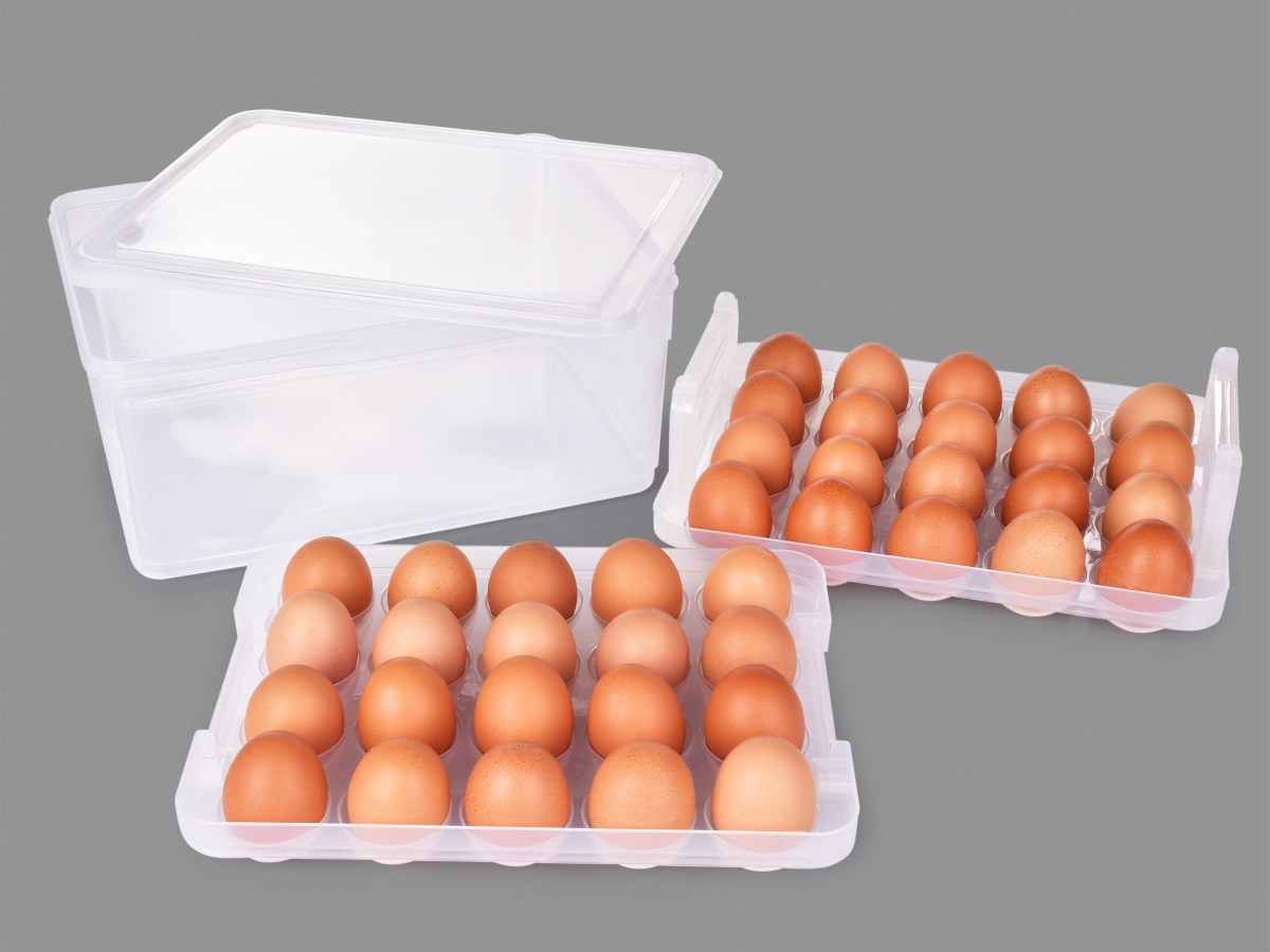 Uzatvárateľný box na 40 ks vajec