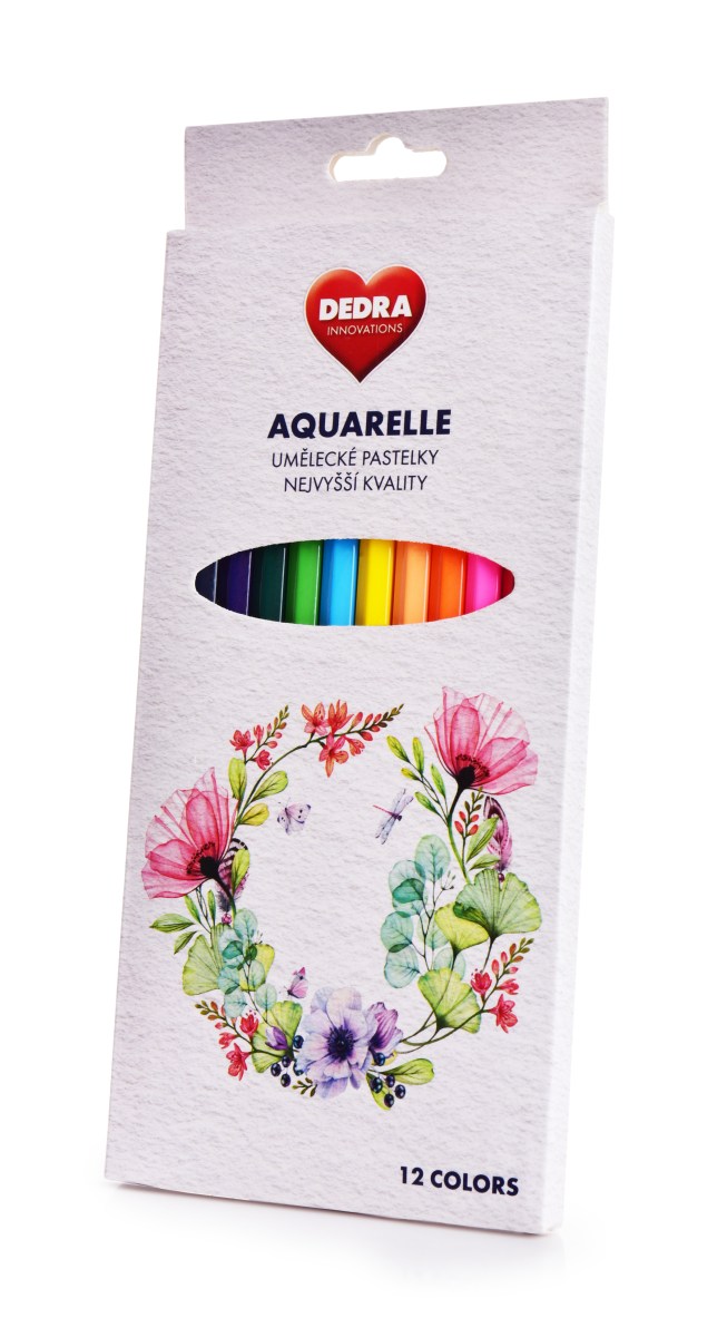 12 ks umelecké akvarelové pastelky najvyššej kvality AQUARELLE
