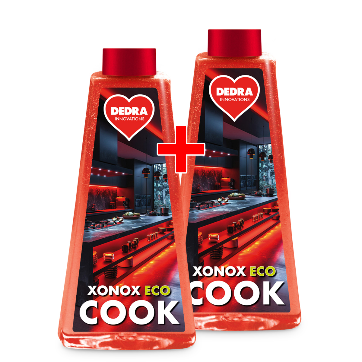 Levně 2× XONOX COOK | Pěnový čistič na kuchyně a mastnotu | 2× 500 ml (náplně bez rozprašovače)