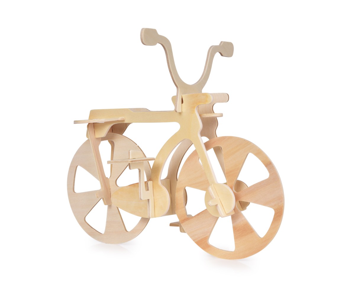 Levně WOODCRAFT | 3D skládací dřevěná stavebnice KOLO | 21 cm | bez lepidla + můžeš vybarvit