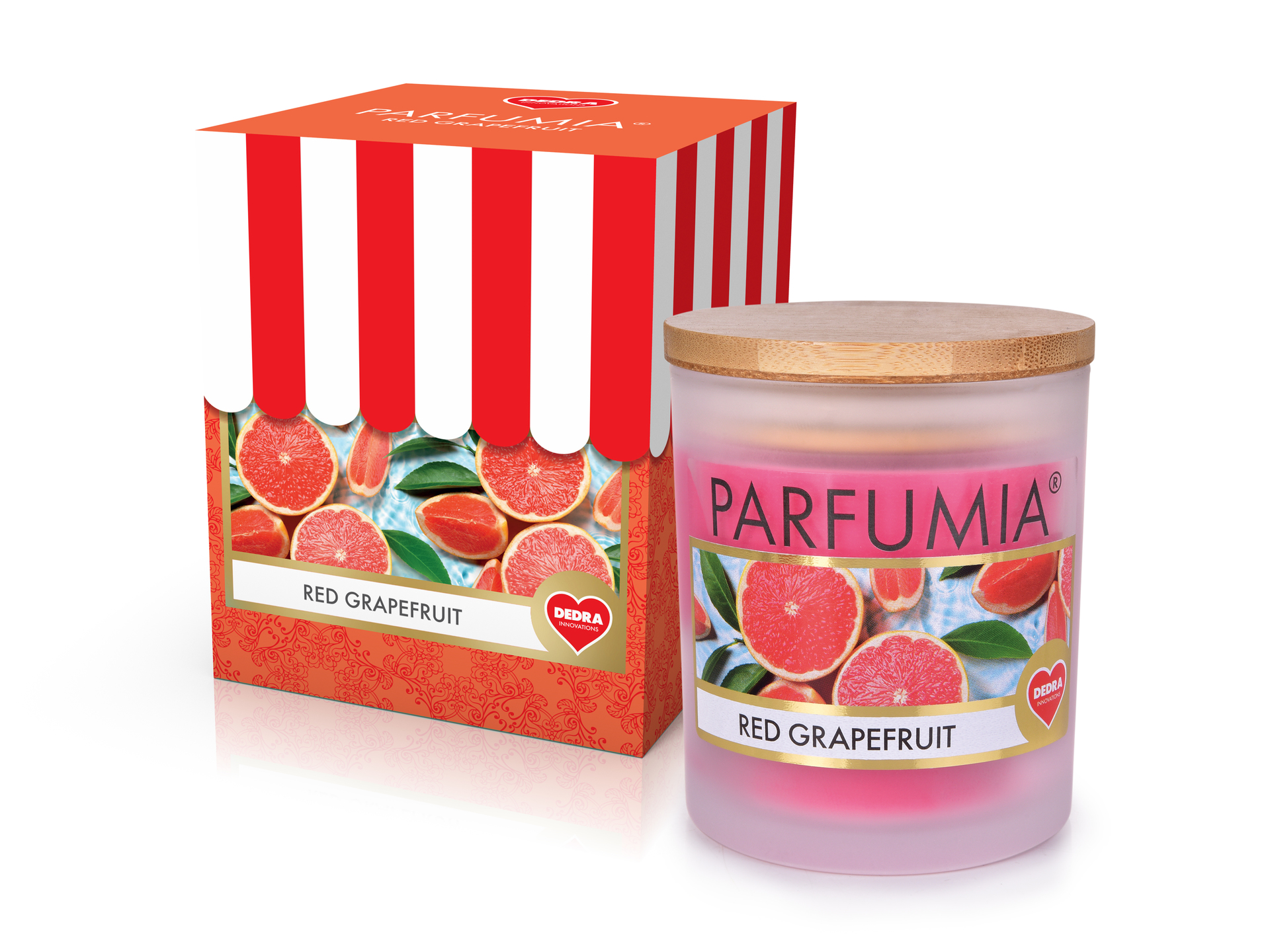 Sójová vonná EKO sviečka PARFUMIA® RED GRAPEFRUIT