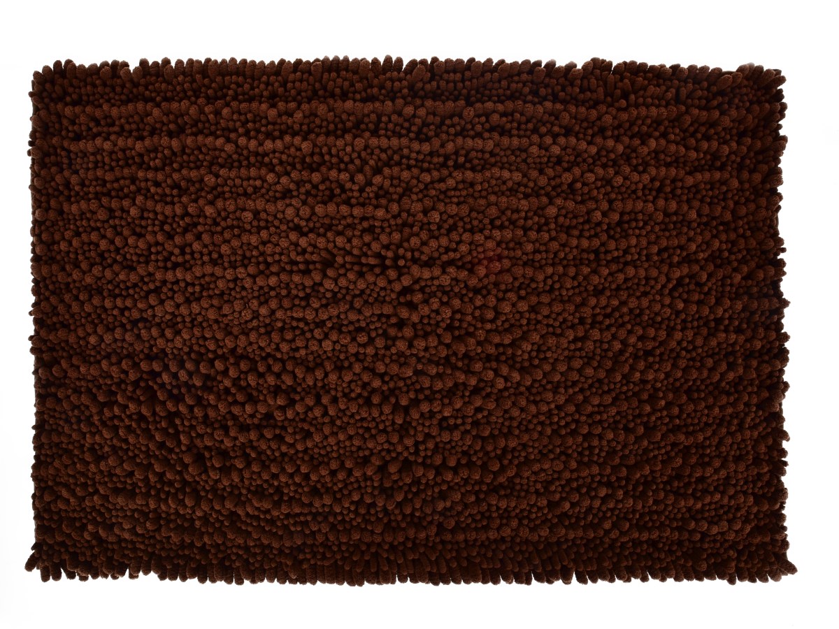 Koupelnová předložka 3D Coral sasanka, čokoládová, 80 x 50 cm