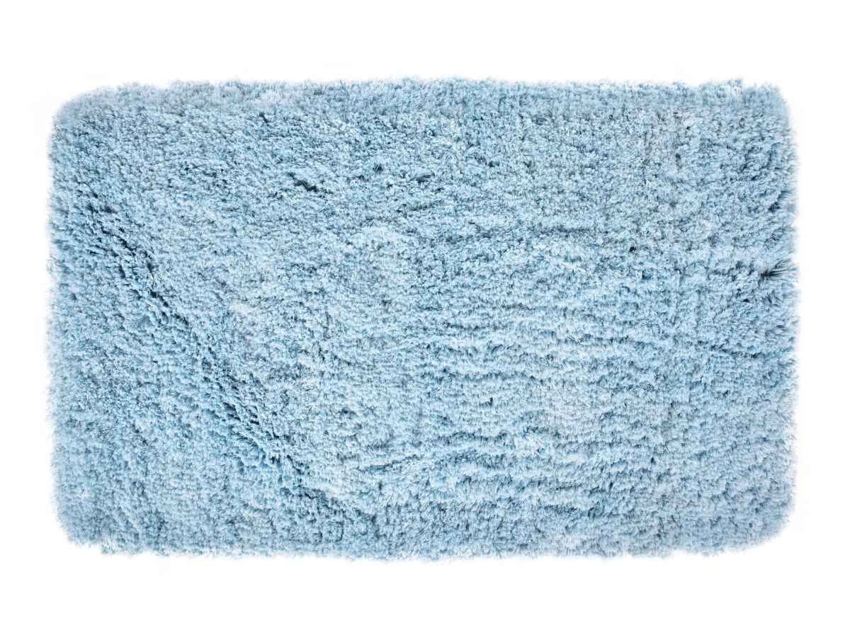 Dywanik azienkowy 75 x 45 cm pastelowo niebieski