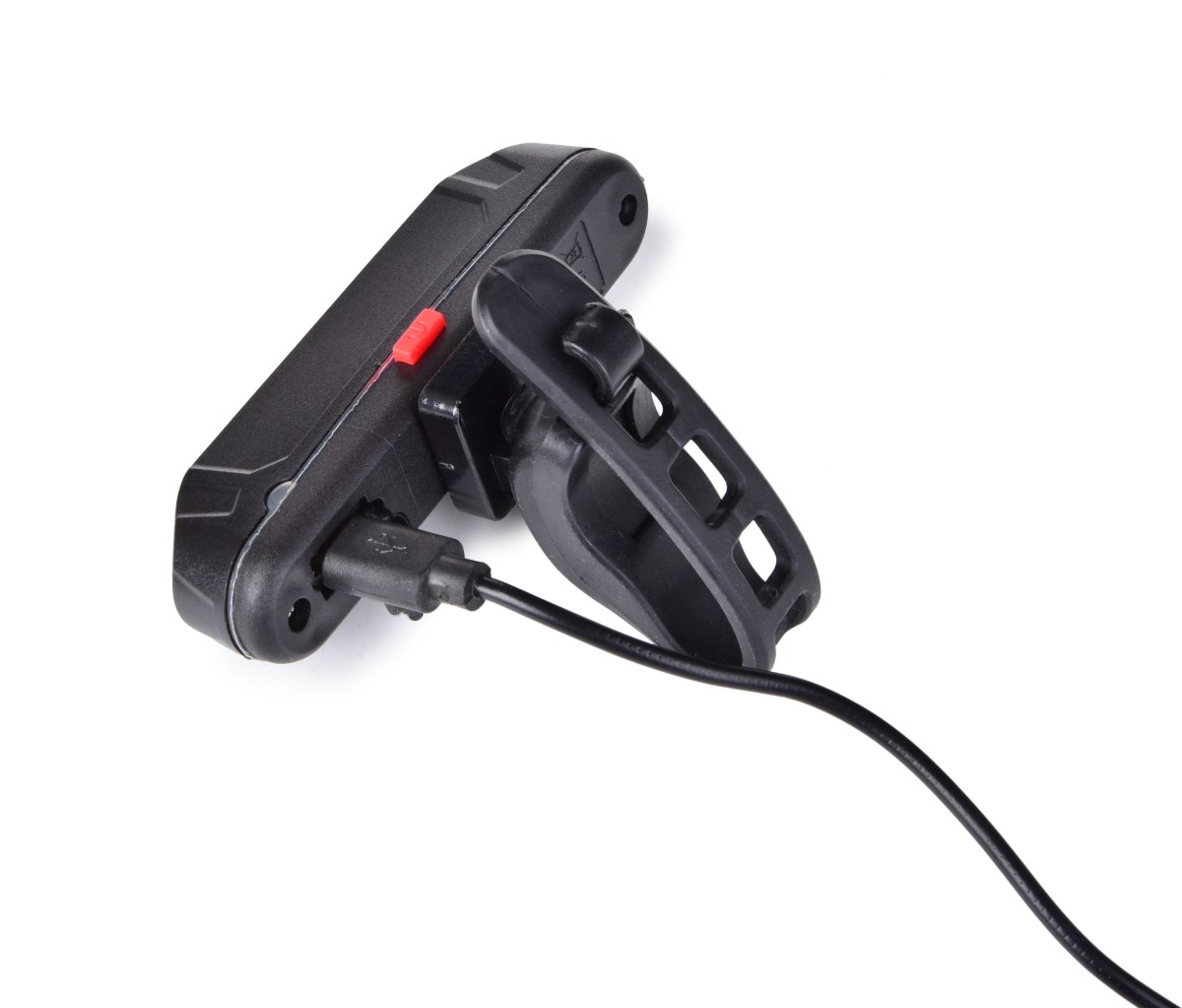 DA34131-Nabíjací USB intenzívne LED červené svetlo na bicykel