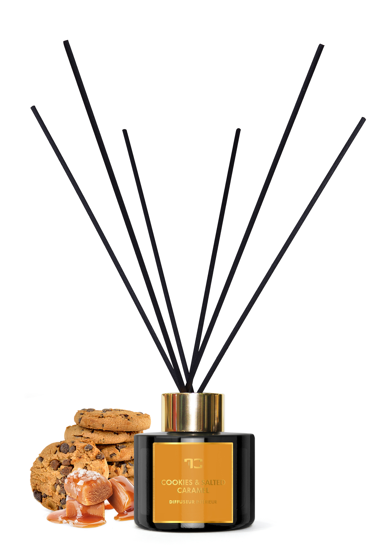 Interiérový tyčinkový bytový parfém COOKIES & SALTED CARAMEL DIFFUSEUR INTÉRIEUR
