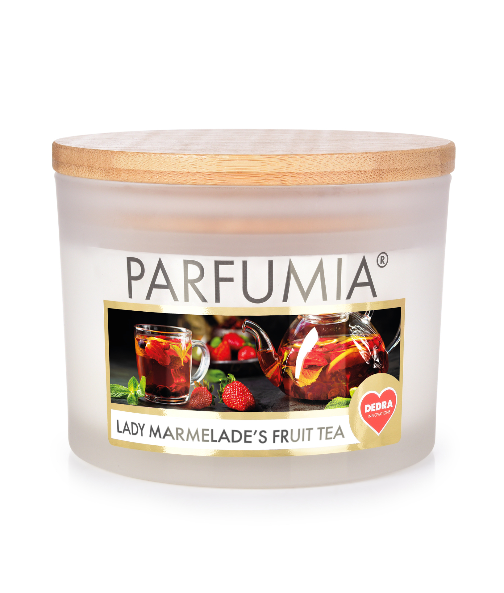 INTENSE 2 KNOTY sójová vonná EKO sviečka PARFUMIA® LADY MARMELADE’S FRUIT TEA