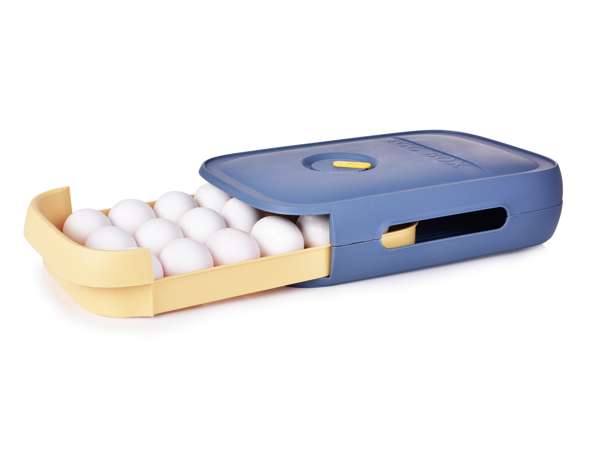 Dedra Úložný box na vajíčka Vejcopád, až na 18 ks vajec šedomodrý