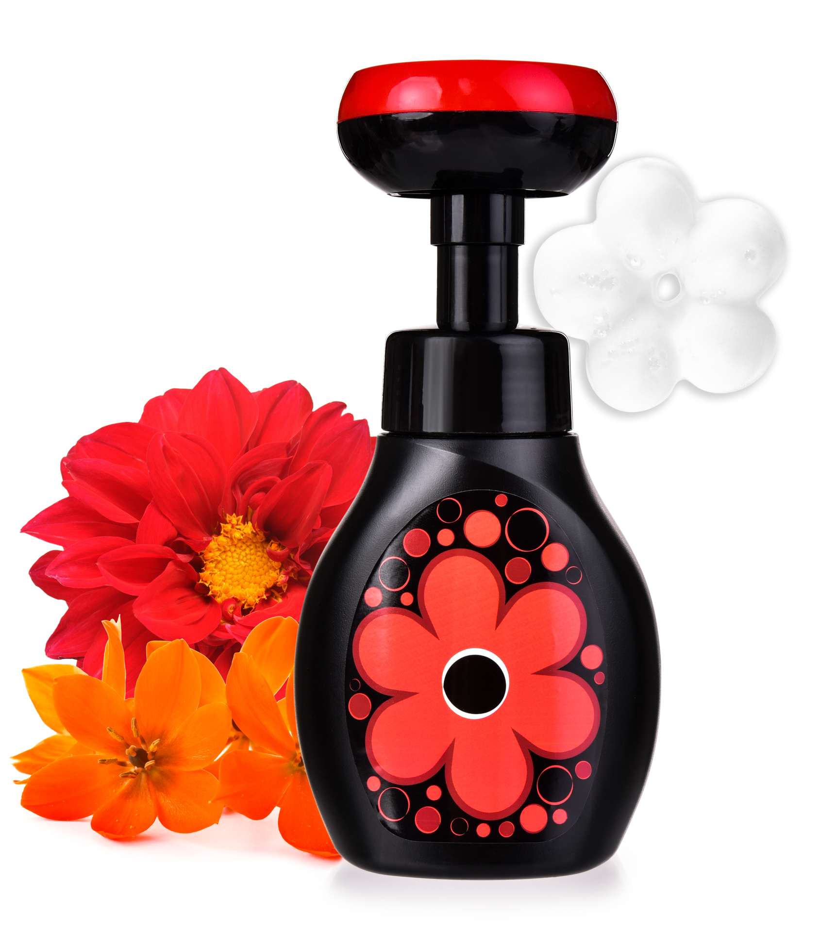 Levně DAISY FLOWER | pěnové mýdlo na ruce & tělo s veselým napěňovačem | 300 ml