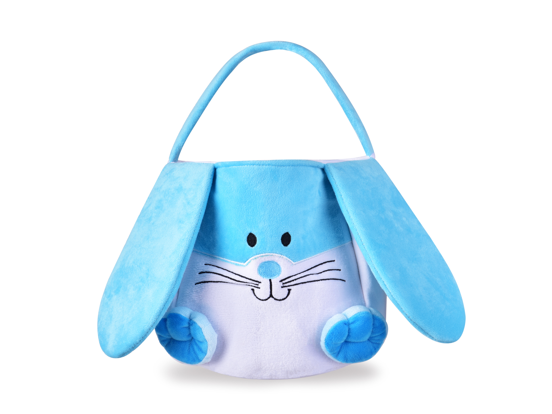 Velikonoční textilní taška na koledu modrá
