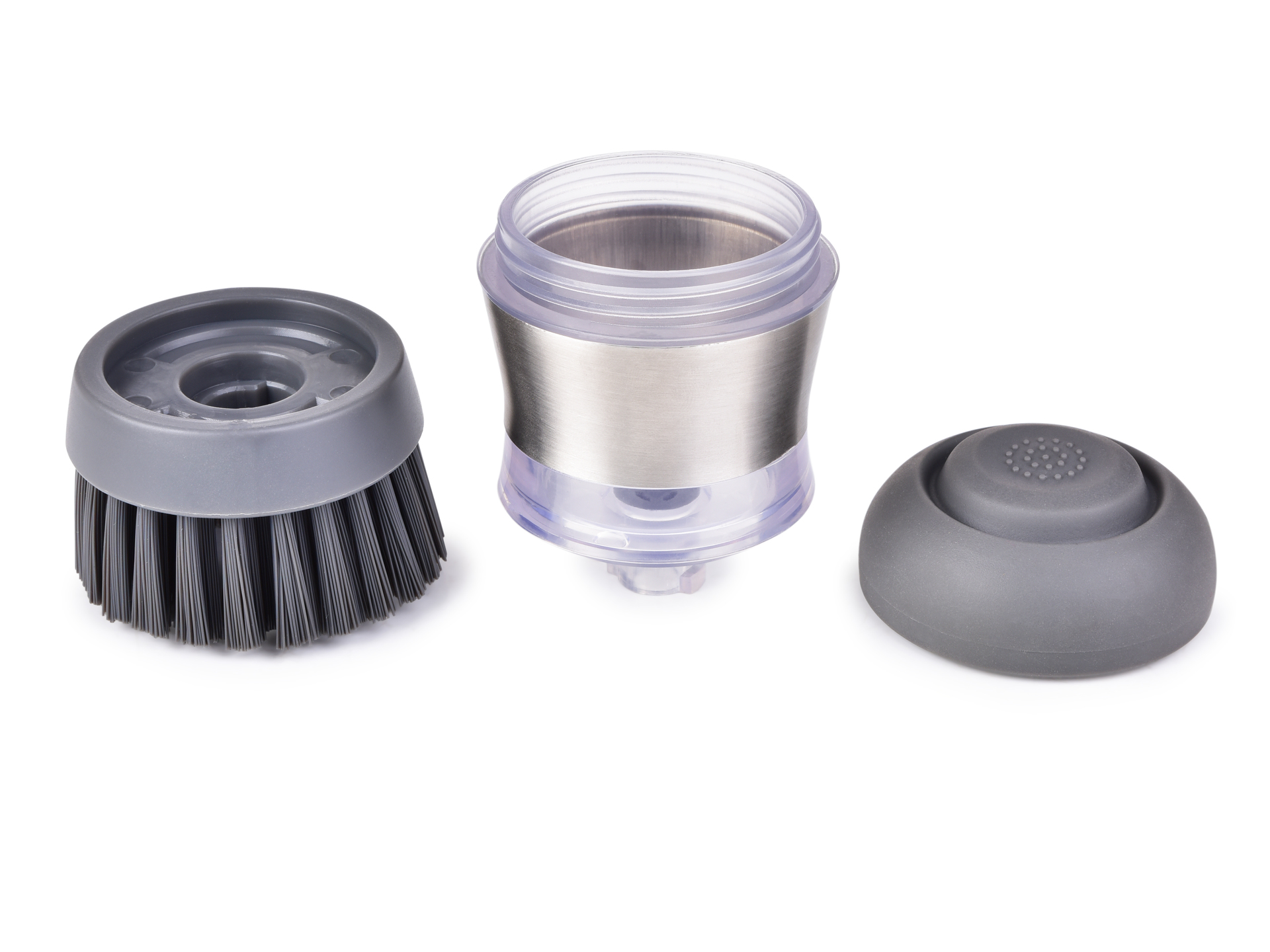 PENOKARTÁČ masívna nerez kefa s dávkovačom umývacieho prostriedku