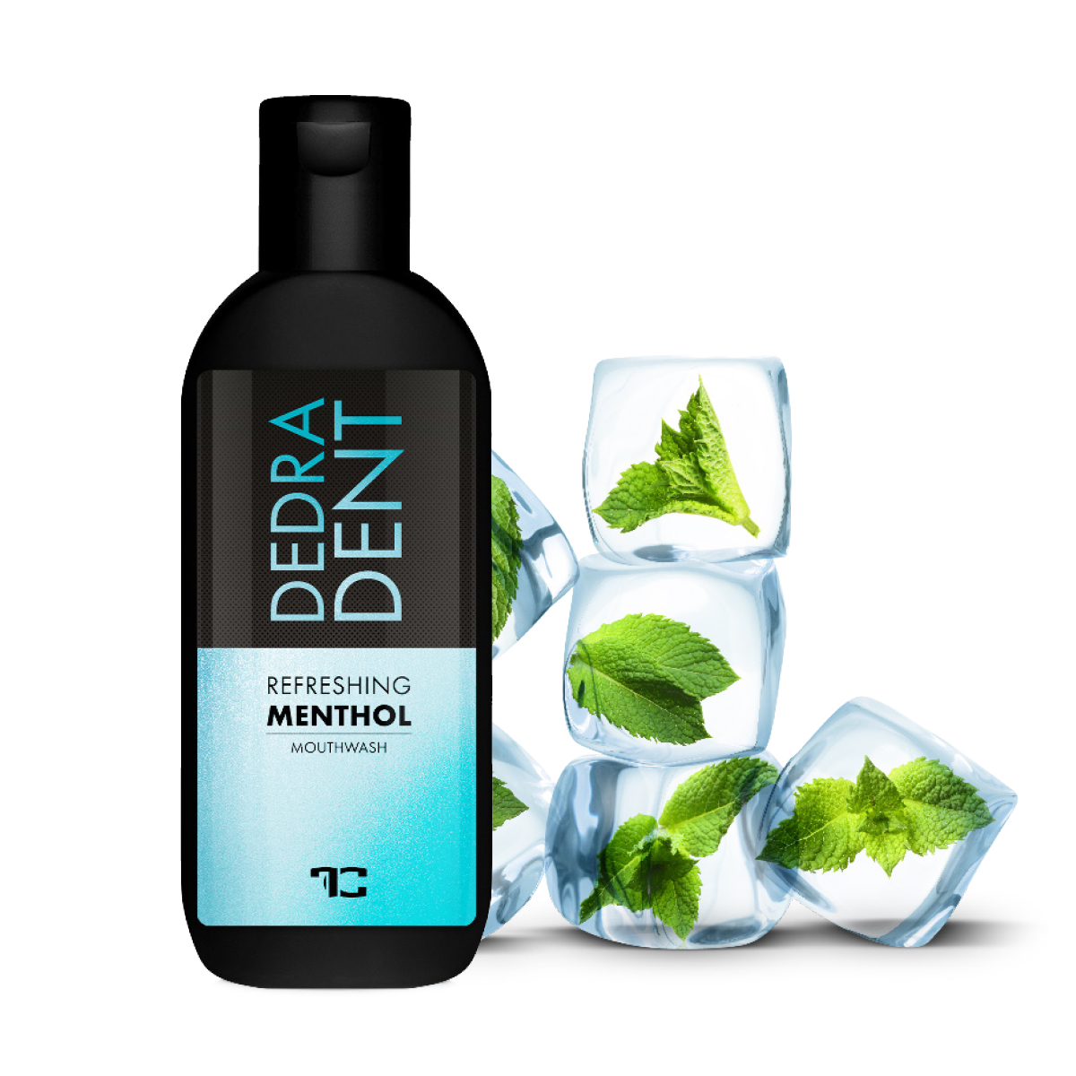 Levně DEDRA DENT | přírodní bylinná ústní voda REFRESHING MENTHOL s kyselinou hyaluronovou & stévií | hydratace & svěží dech 100 ml
