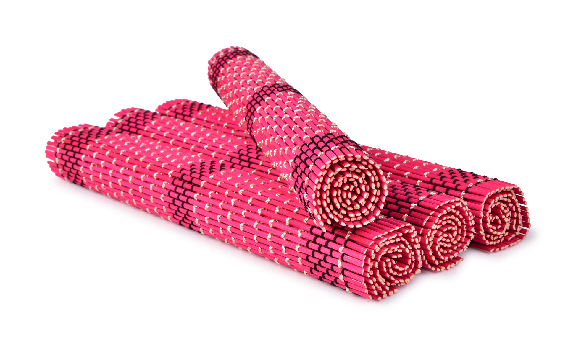 4 ks bambusové prostírání GoEco® 44 x 30 cm růžové