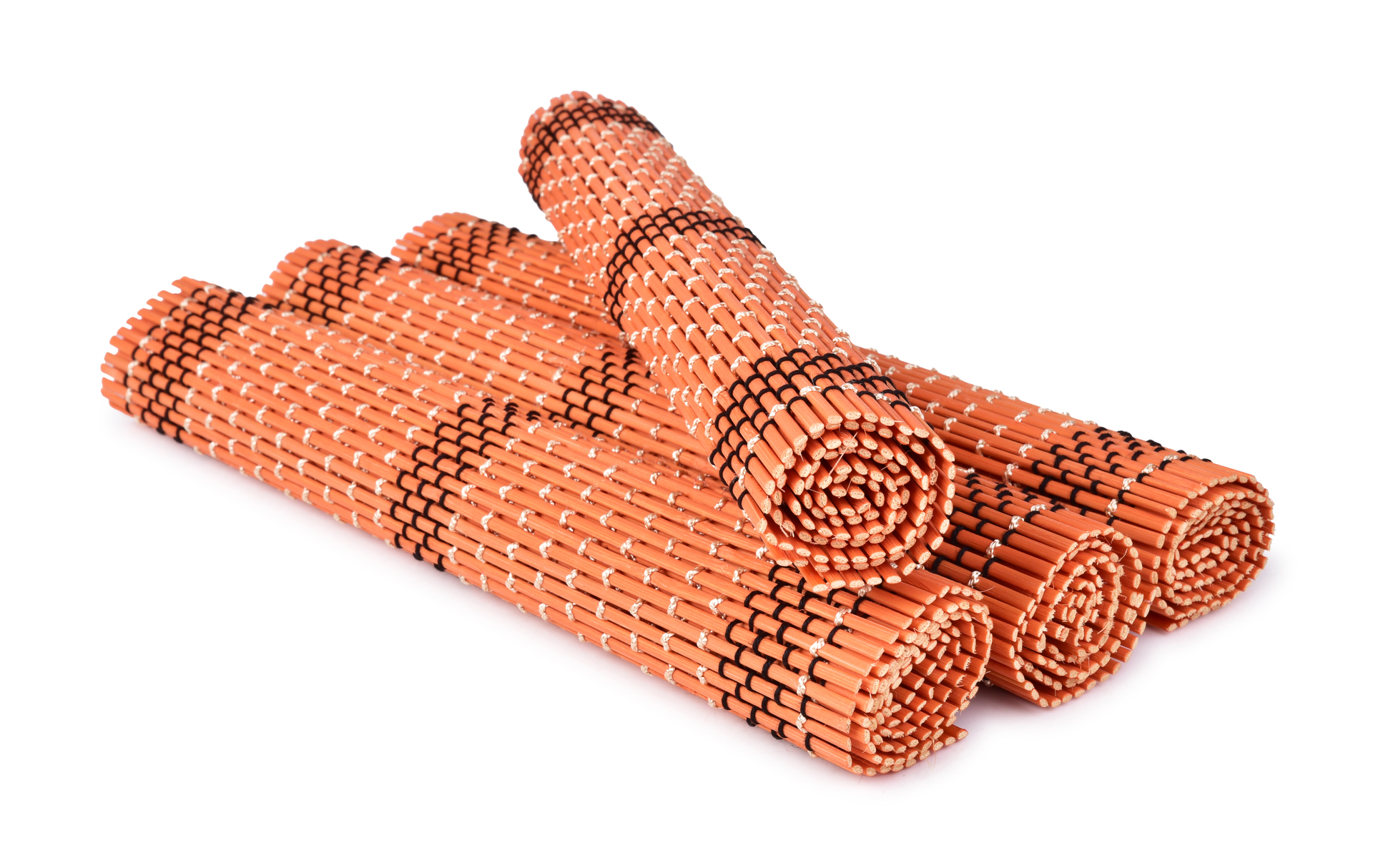 4 ks bambusové prostírání GoEco® 44 x 30 cm oranžové