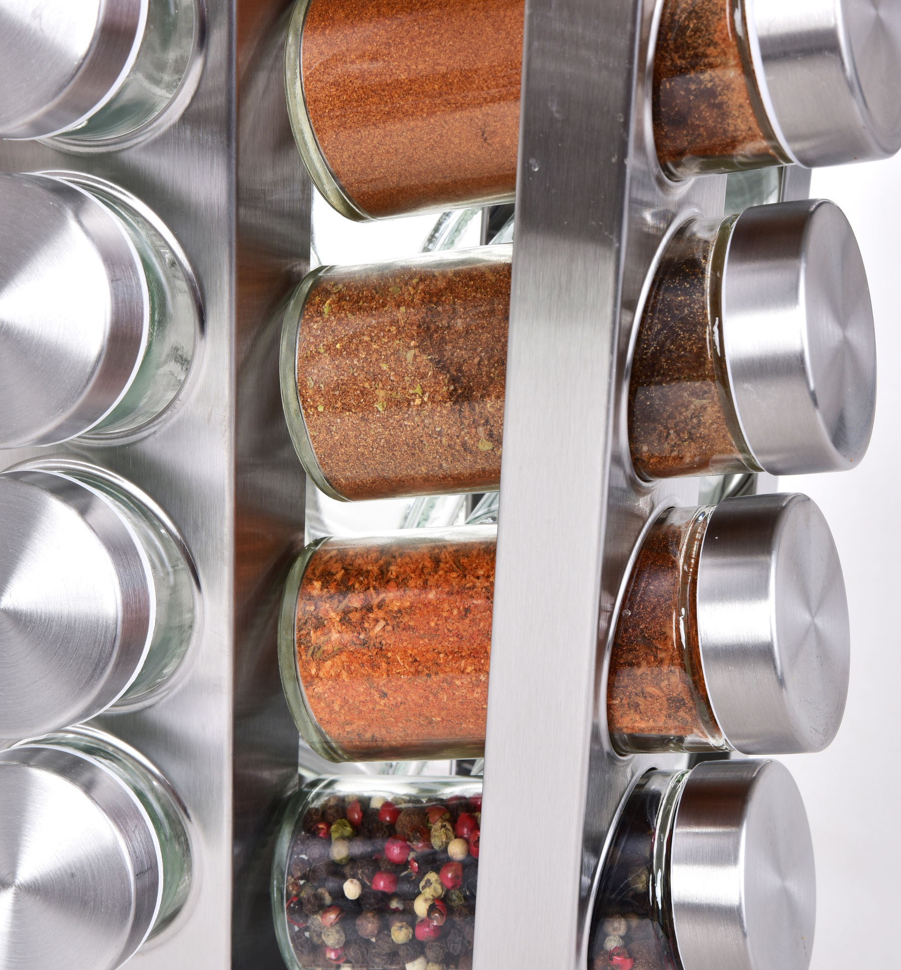 CAROUSEL nerezový koreničkový kolotoč na 16 koreničiek