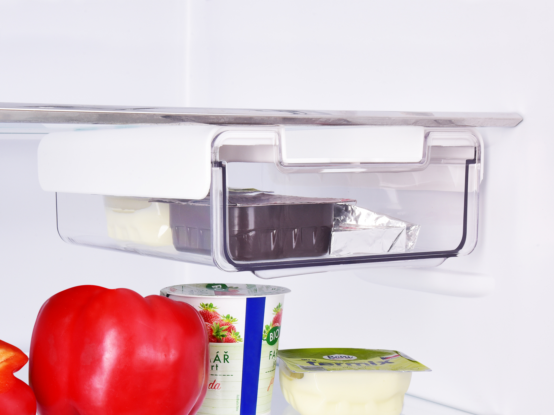 16,5 cm výsuvný transparentní šuplík do chladničky CHLAĎŠUPLÍK