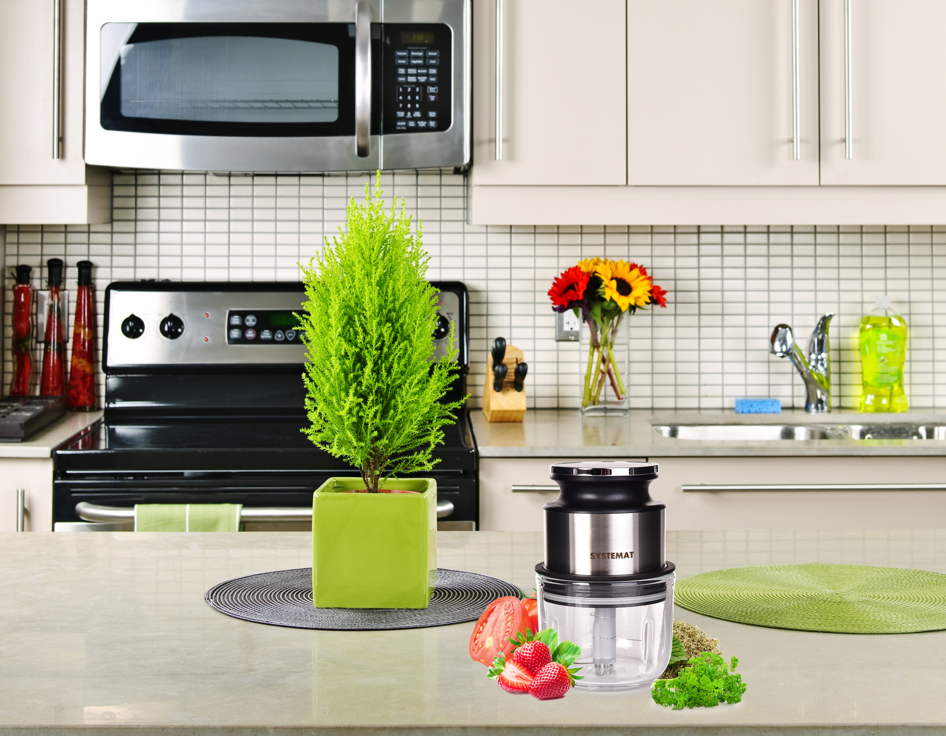 MINISEKÁTOR bezdrôtový dobíjací USB sekáčik na bylinky, cibuľu, cesnak a mäkké plody