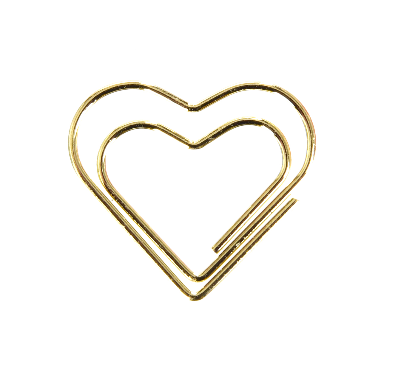 OFFICE 50 ks kovové kancelárske sponky v tvare SRDCE