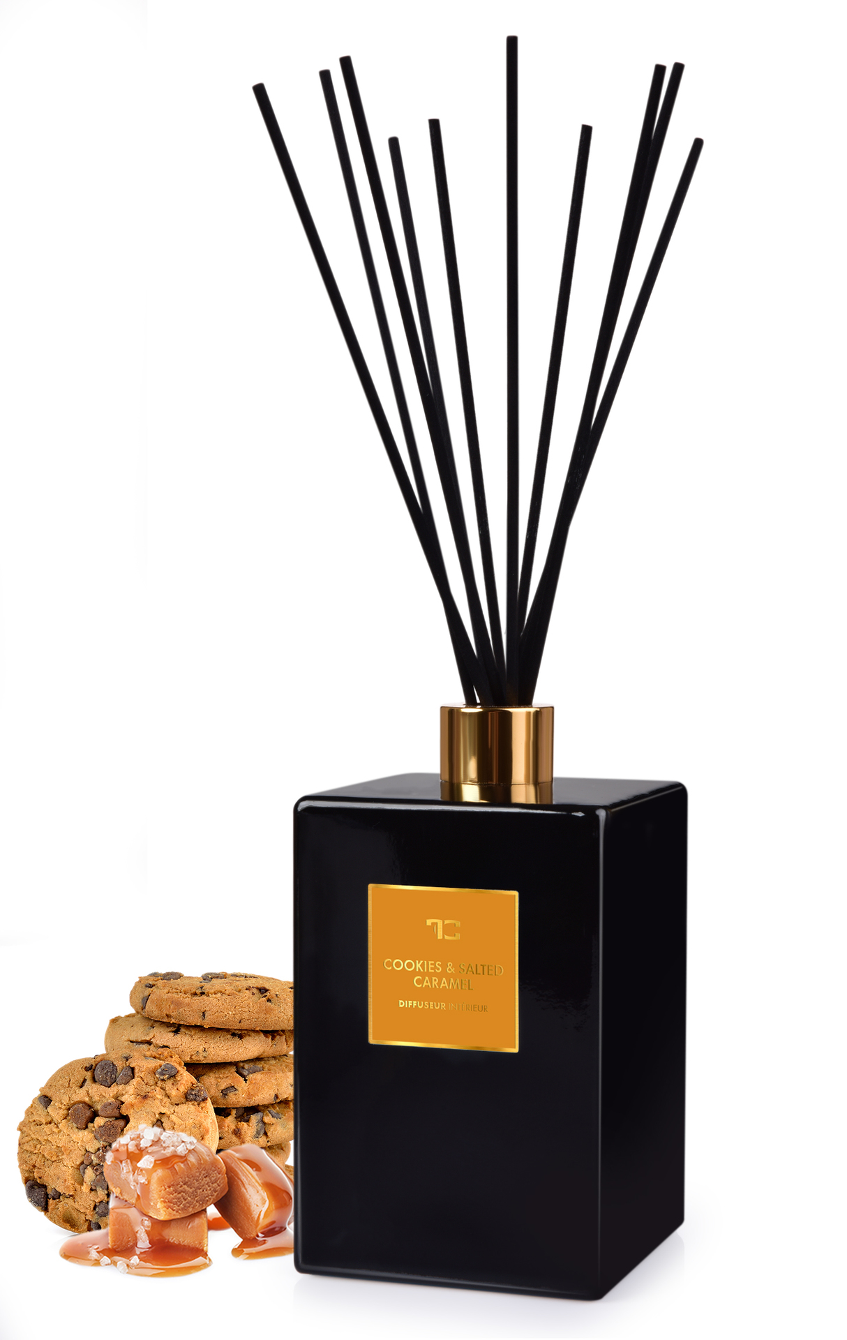 Interiérový tyčinkový bytový parfém COOKIES & SALTED CARAMEL DIFFUSEUR INTÉRIEUR 
