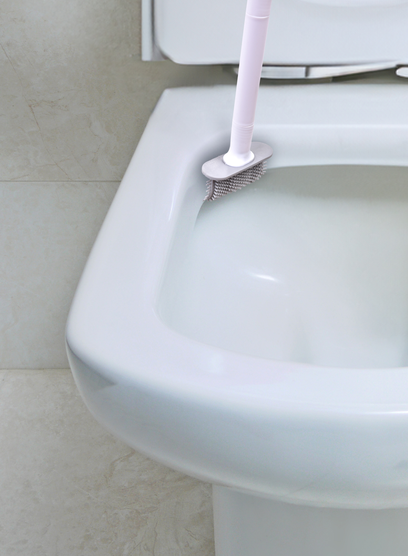 GoEco® plochá WC kefa so silikónovými štetinami