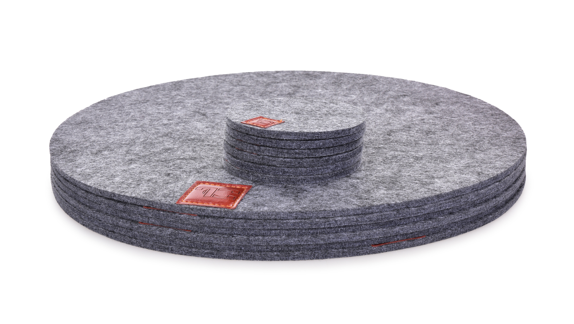 GoEco® sada 12 ks okrúhlych prestieraní z plsti (filcu)