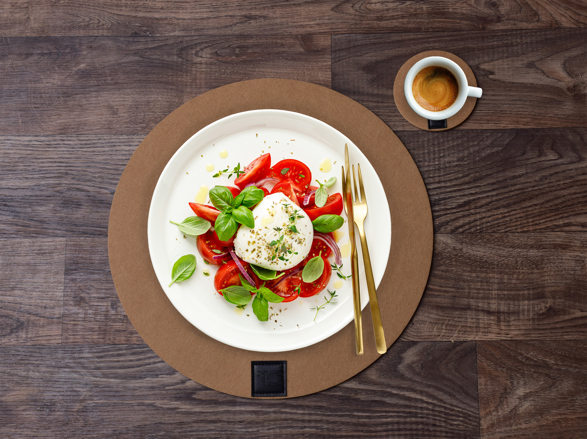 GoEco® sada 12 ks okrúhlych prestieraní z plsti (filcu)