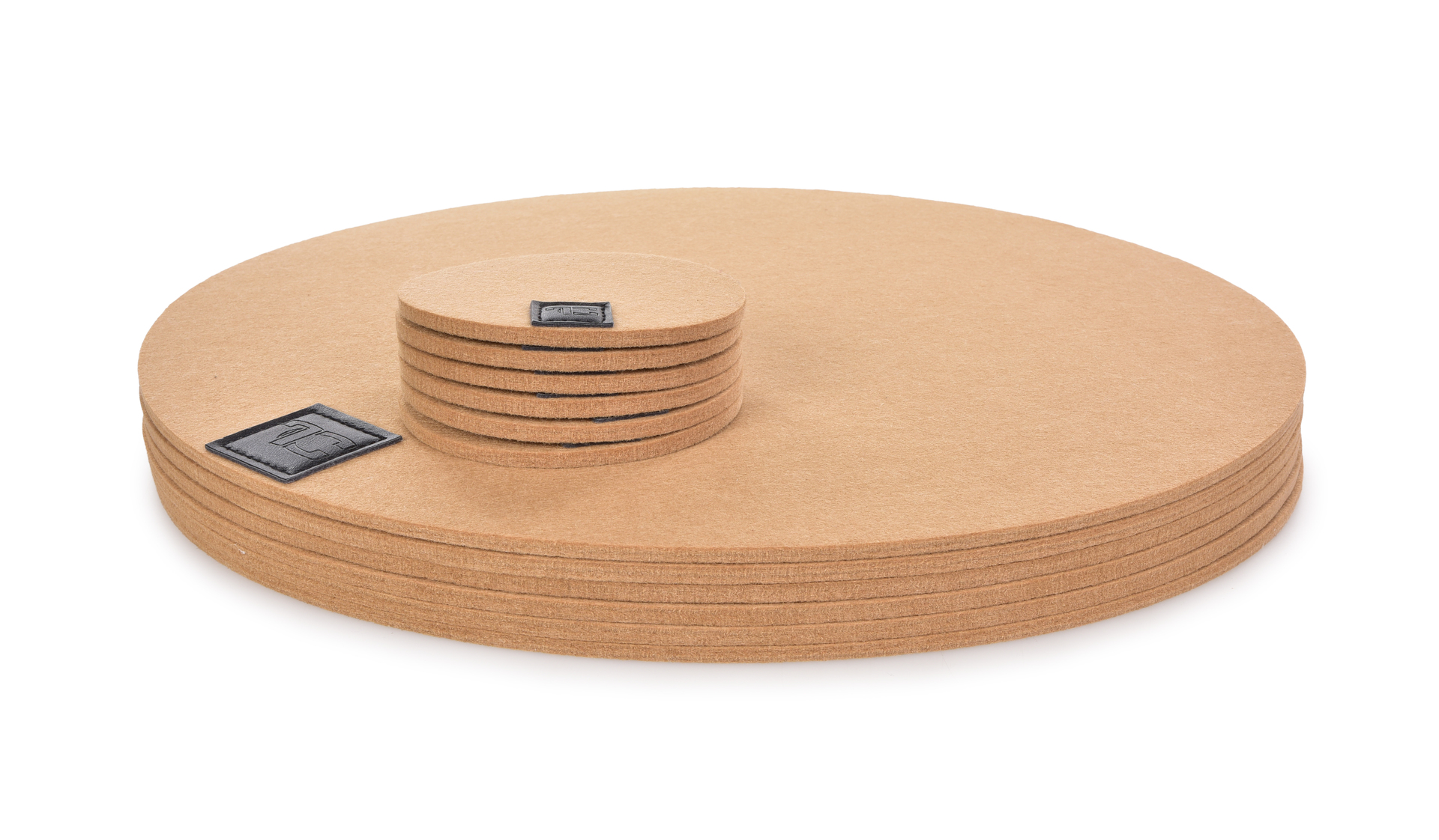 GoEco® sada 12 ks okrúhlych prestieraní z plsti (filcu)