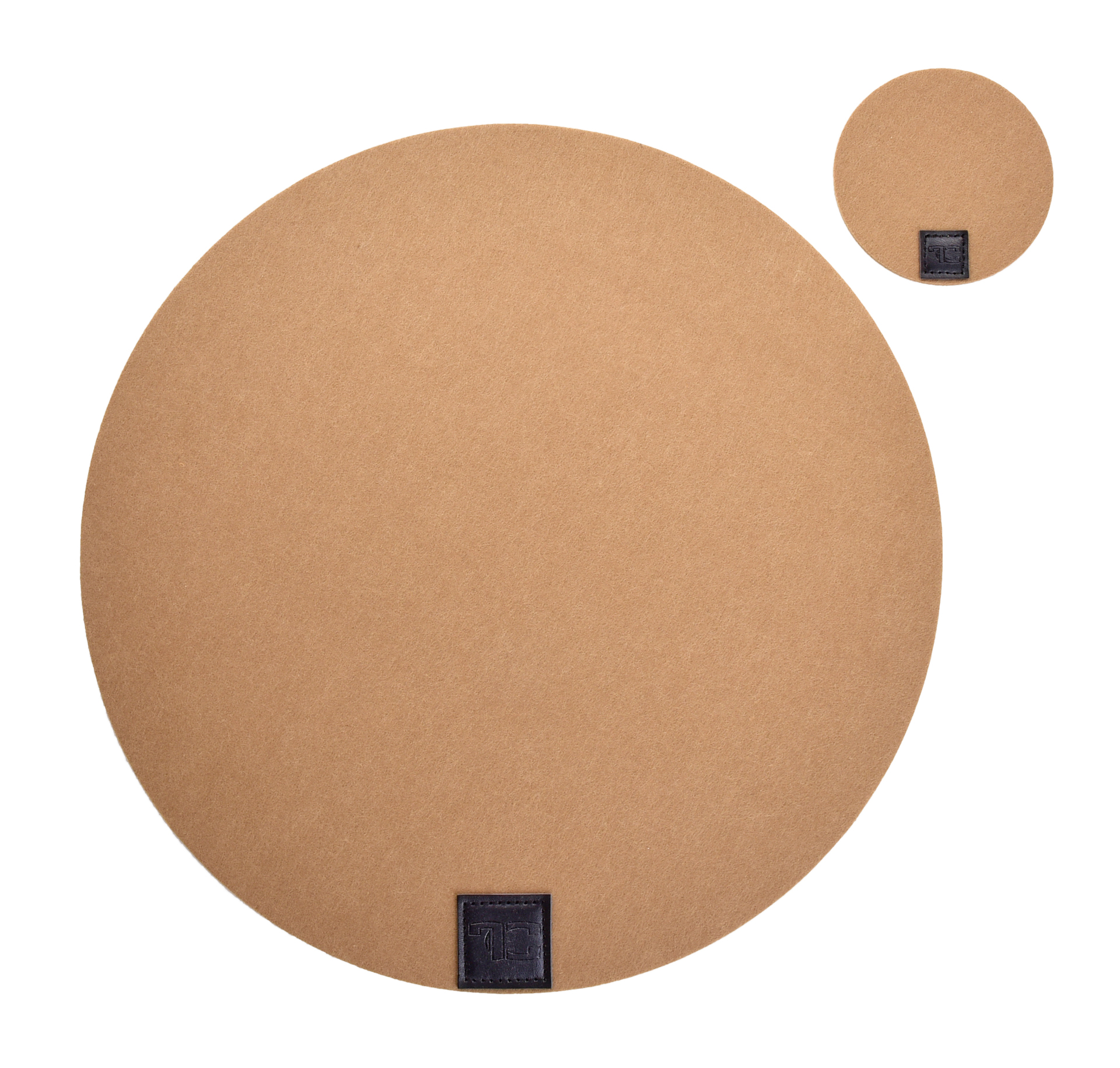 GoEco® sada 12 ks okrúhlych prestieraní z plsti (filcu)