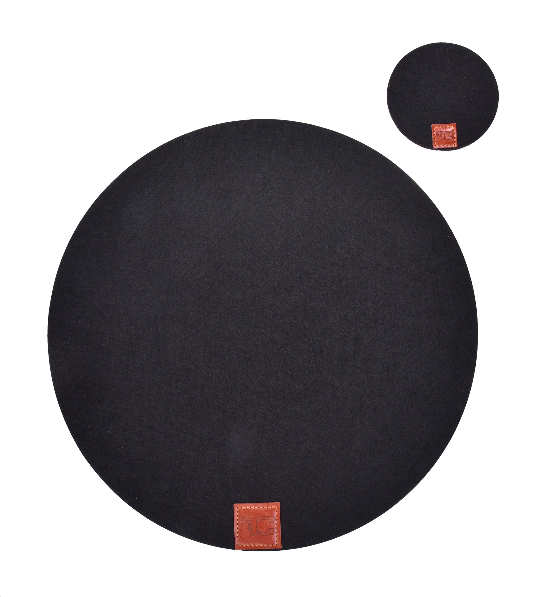 GoEco® sada 12 ks okrúhlych prestieraní z plsti (filcu)