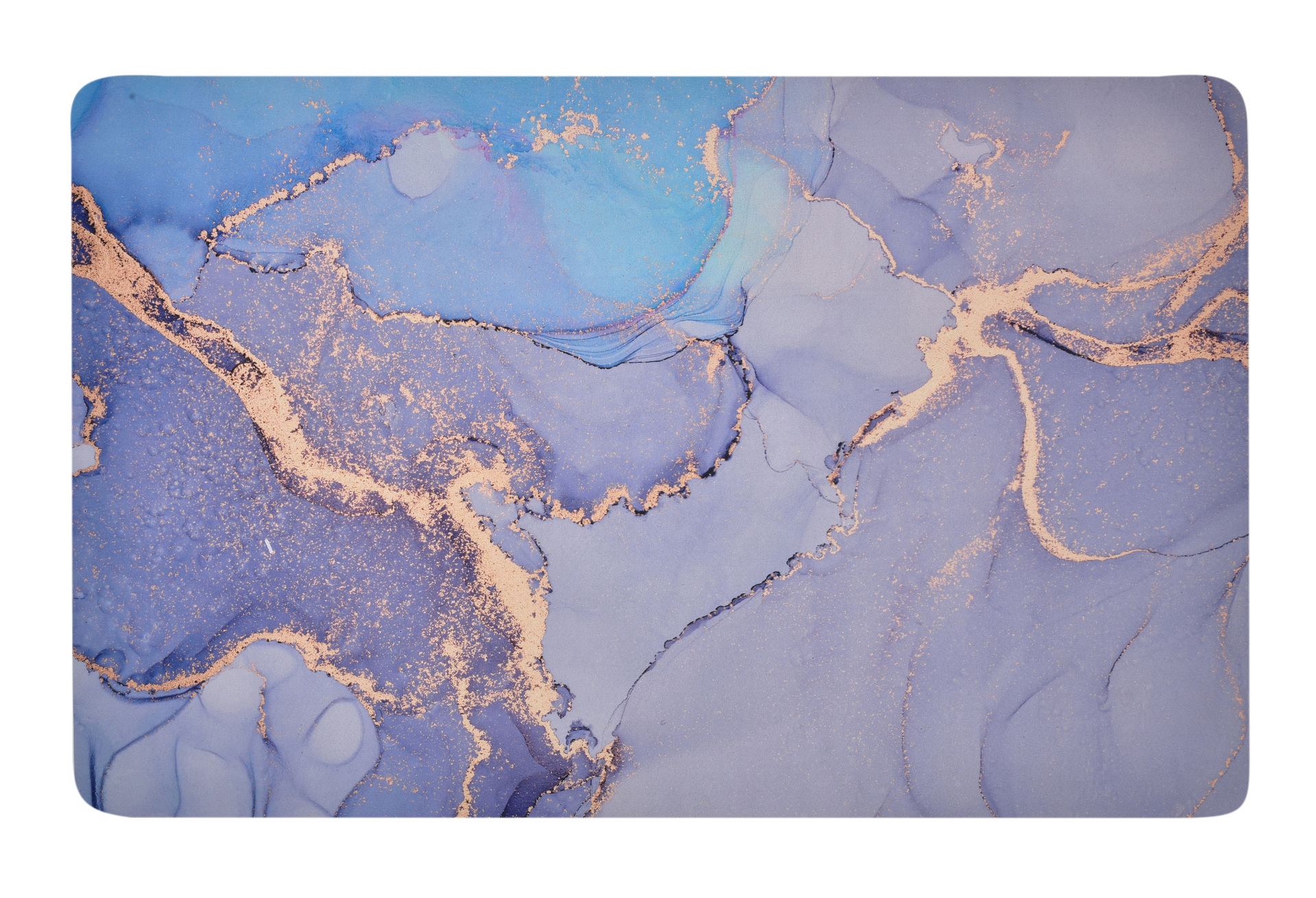 ULTRACHONNY diatomitowy dywanik azienkowy, 60 x 90 cm niebiesko-zoty marmur