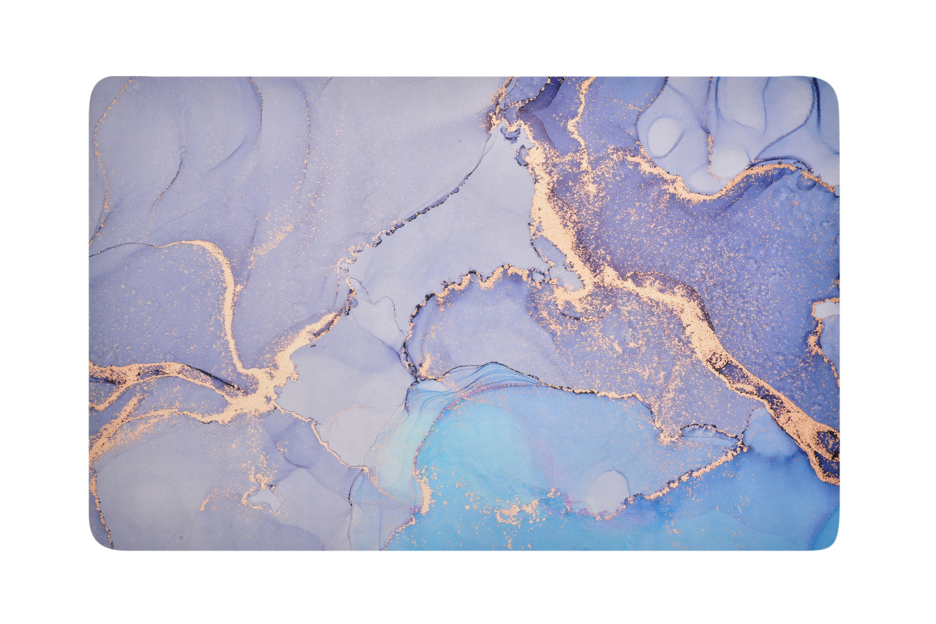 ULTRACHONNY diatomitowy dywanik azienkowy, 50 x 80 cm niebiesko-zoty marmur