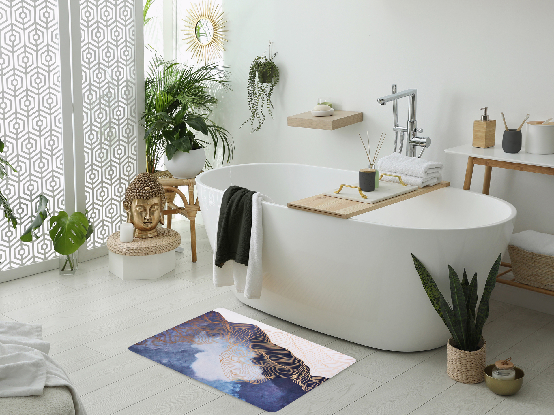 SPA ULTRASAVÁ kremelinová kúpeľňová predložka