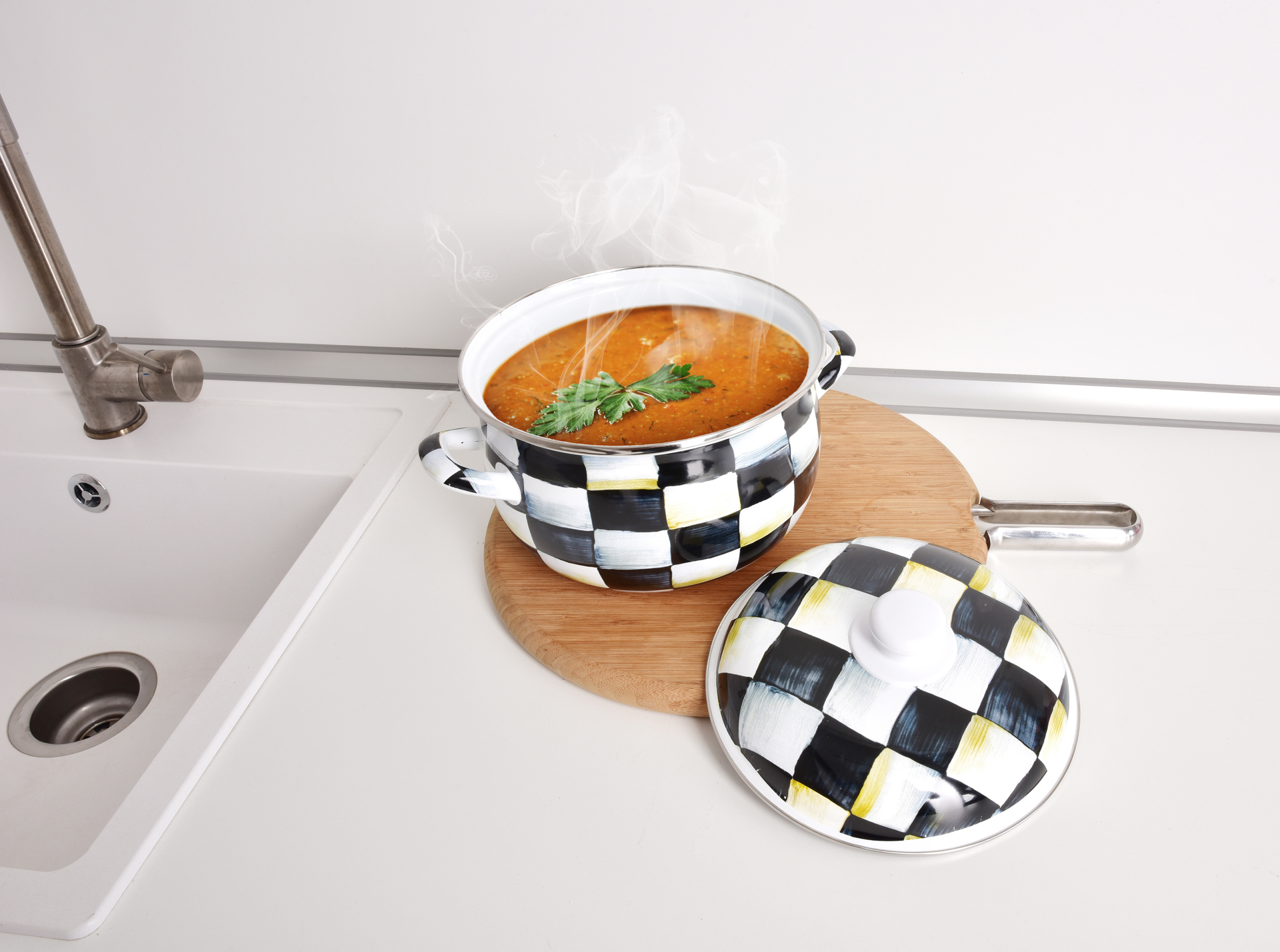 RUSTICAL 10 dielna sada smaltovaných hrubostenných hrncov s pokrievkami