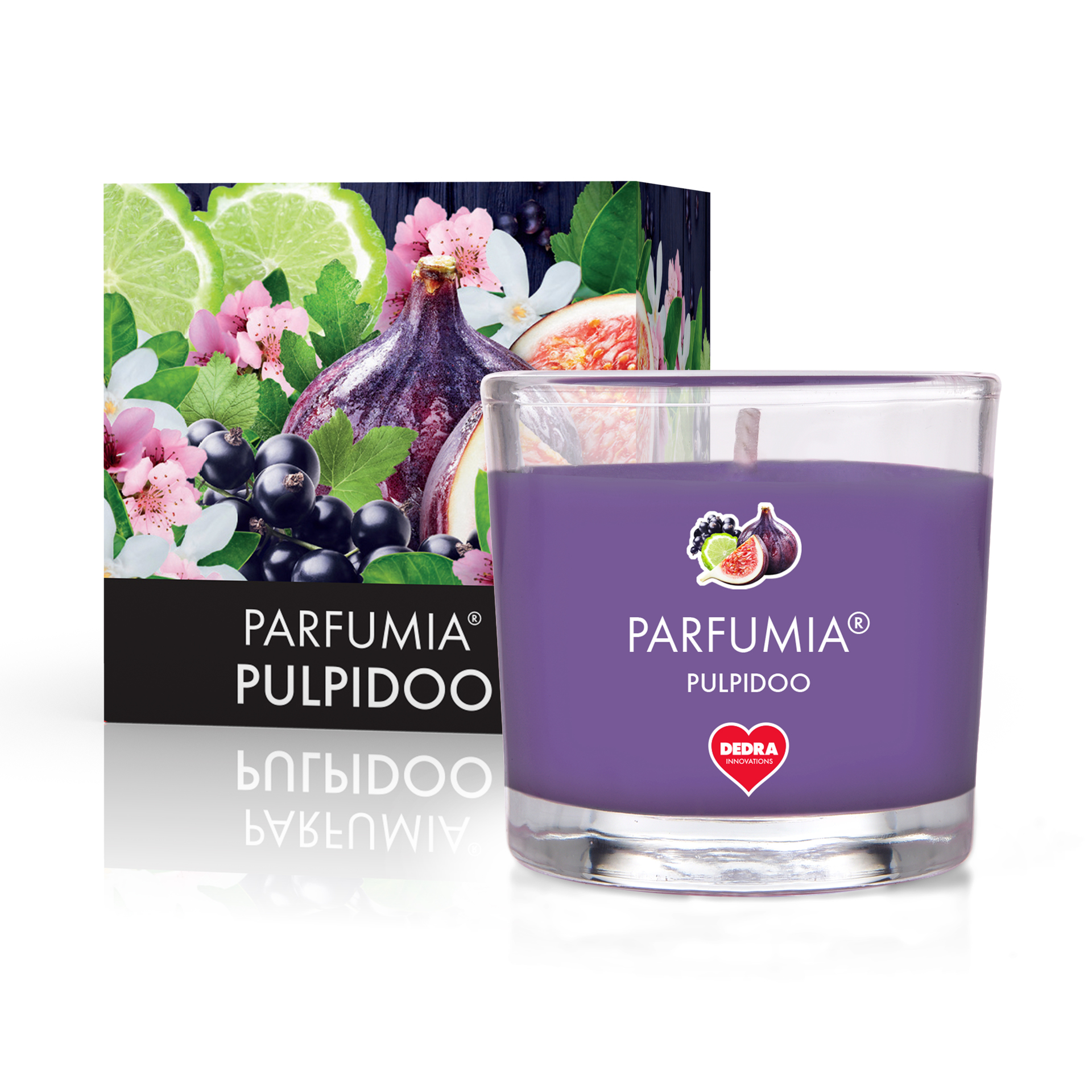 55 ml votivní sójová eko-svíce, ovocný koktejl Pulpidoo, Parfumia