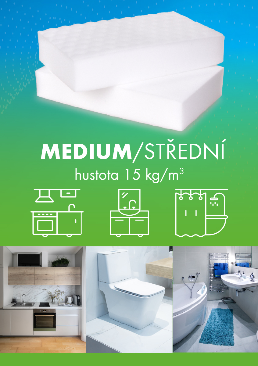 NANOX® 2 ks stredne tvrdých nano hubky na upratovanie