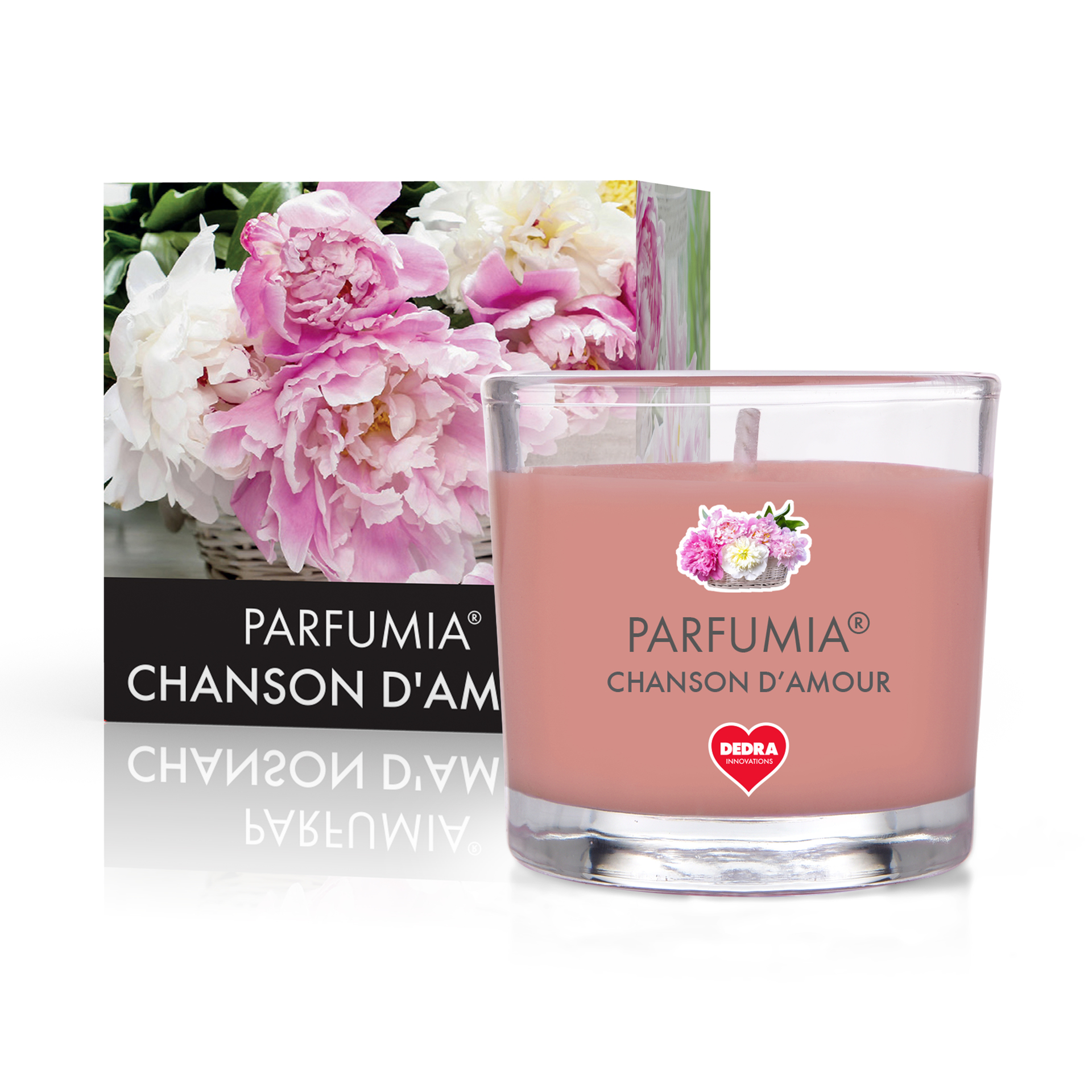 55 ml votivní sójová eko-svíce, Chanson d´amour, Parfumia