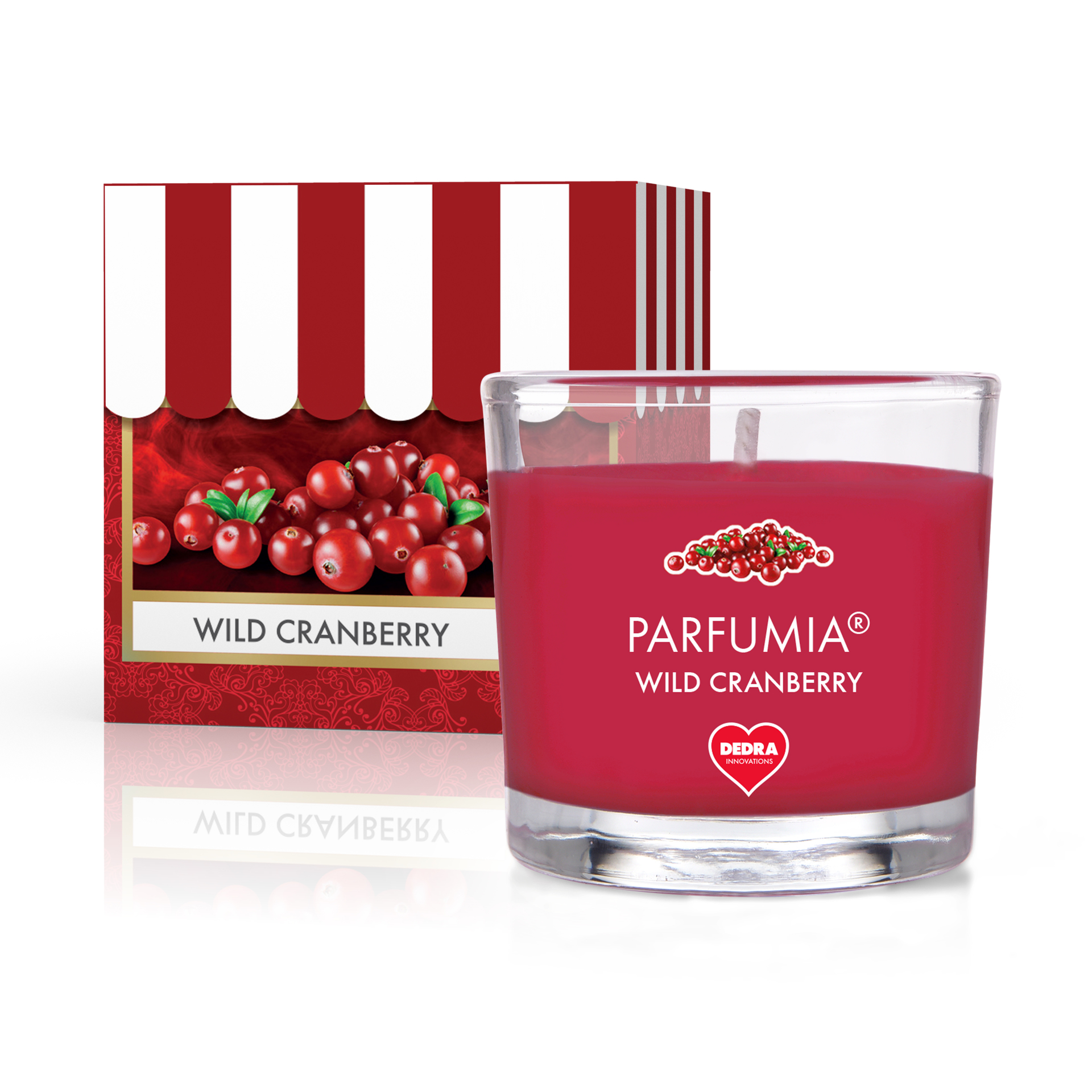 55 ml votivní sójová eko-svíce, Wild cranberry, Parfumia