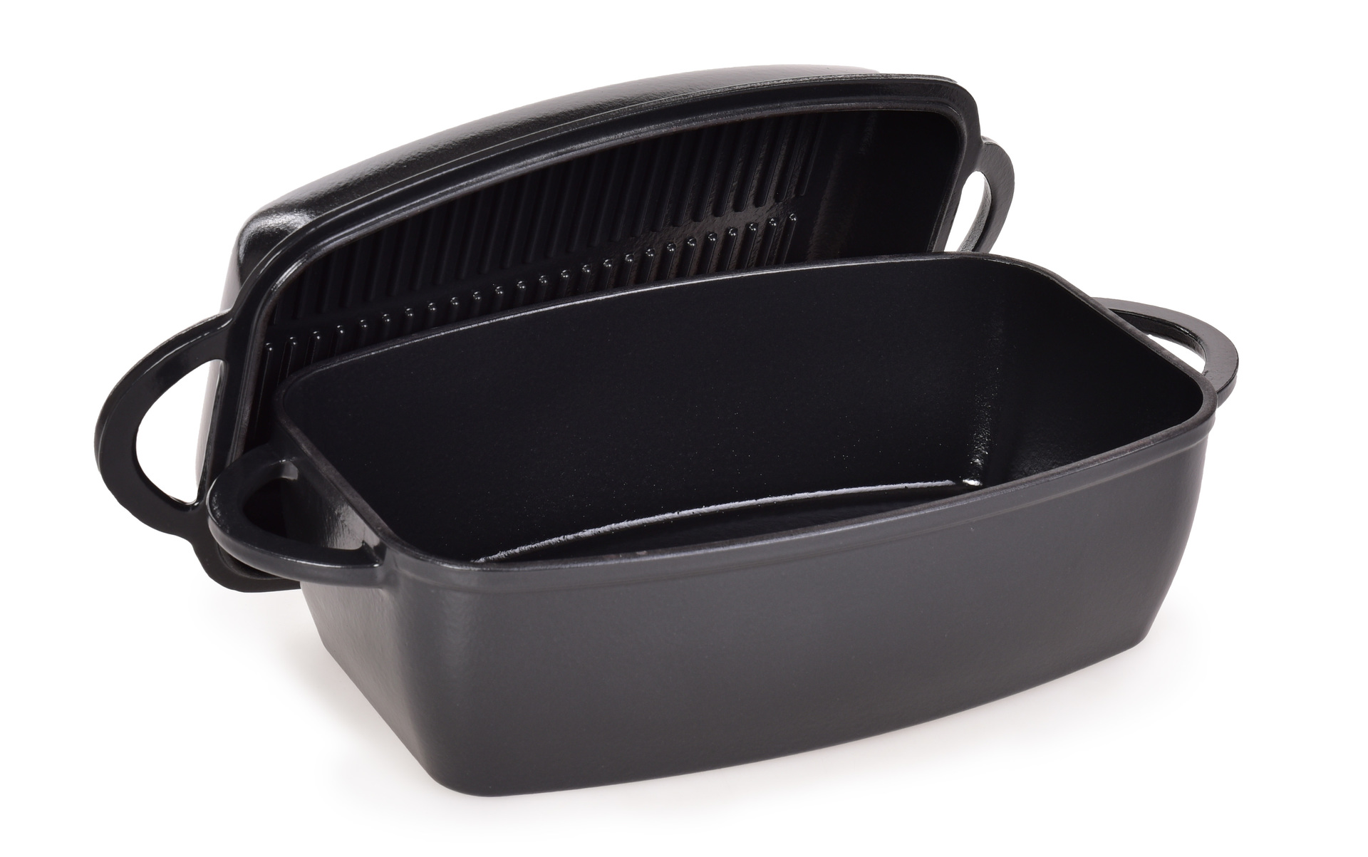 MASSIVE veľký liatinový pekáč 2v1 s grilovacím vekom