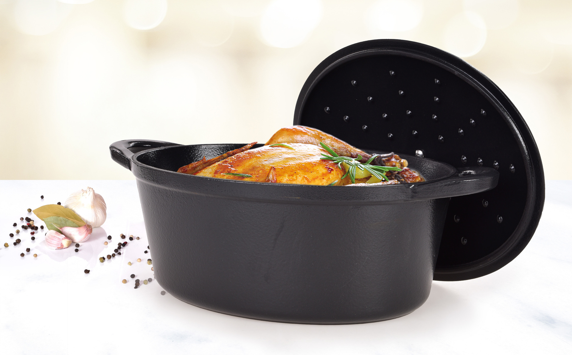 MASSIVE liatinový pekáč so samopodlievacou pokrievkou