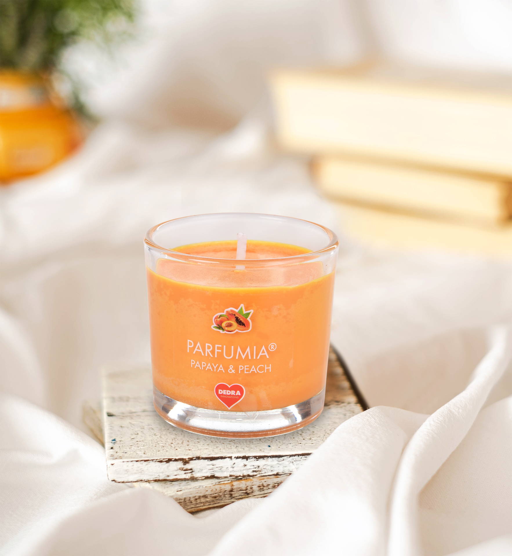 PAPAYA & PEACH  votívna sójová sviečka PARFUMIA®
