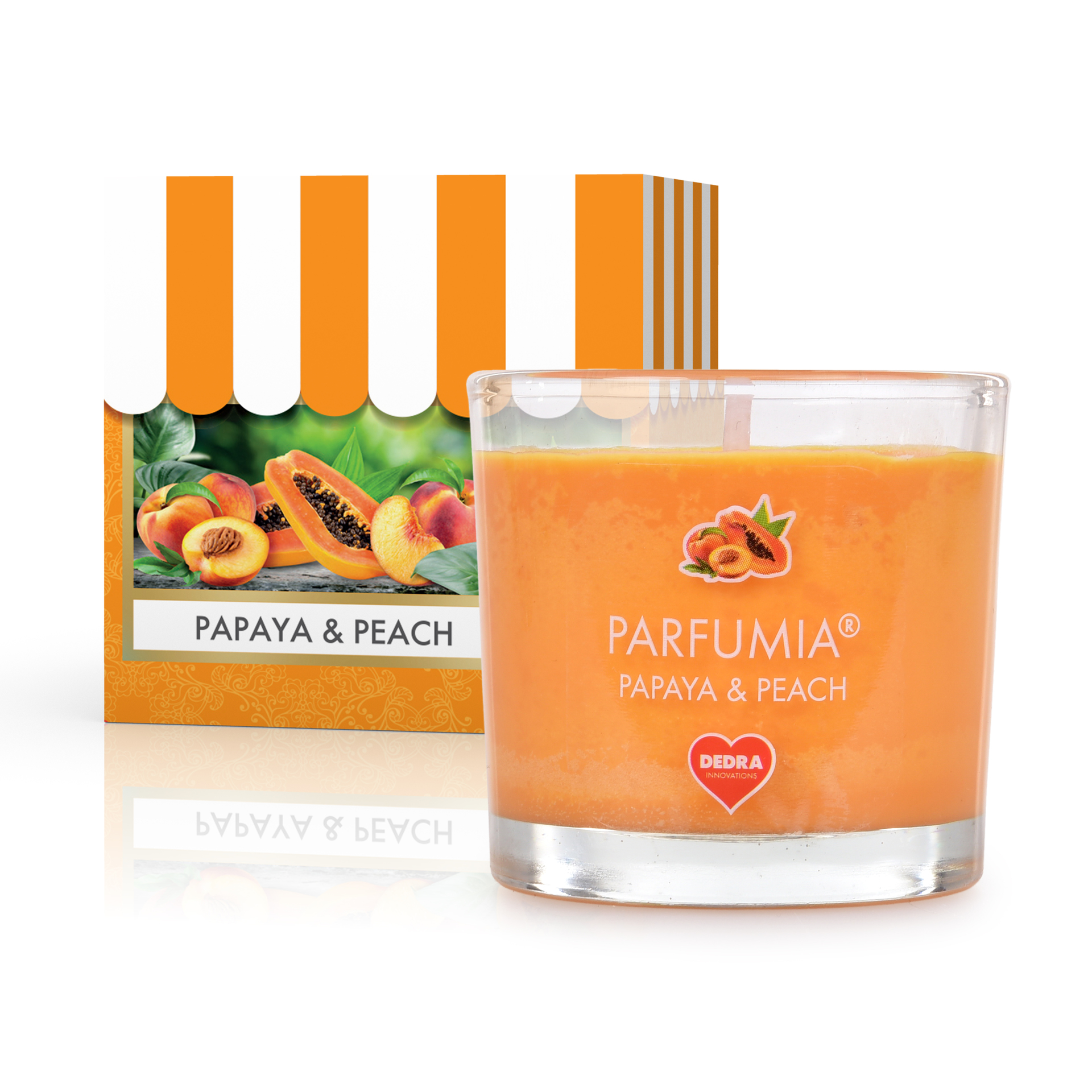PAPAYA & PEACH  votívna sójová sviečka PARFUMIA®