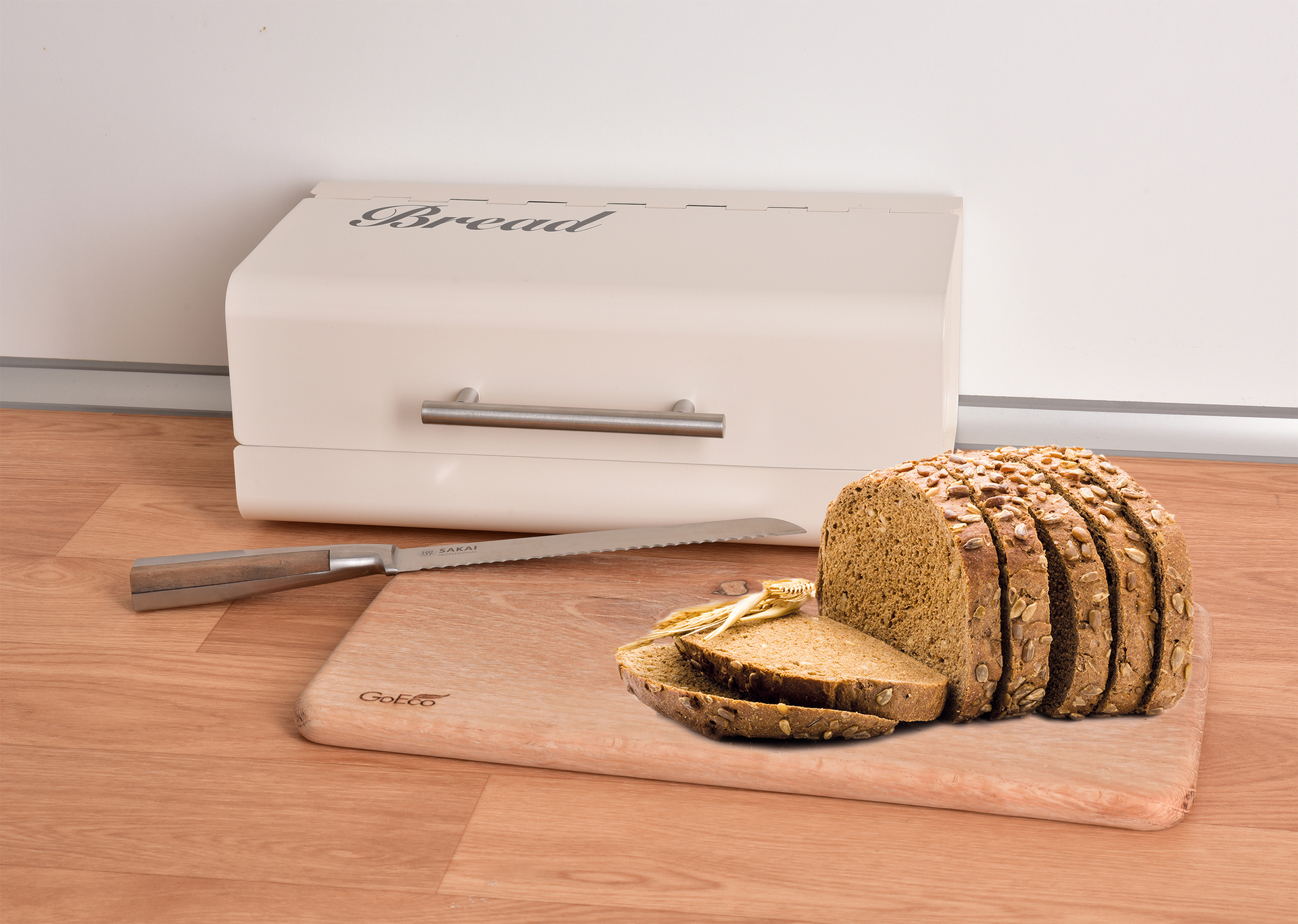 GOURMET kovový chlebník s otváracím vekom