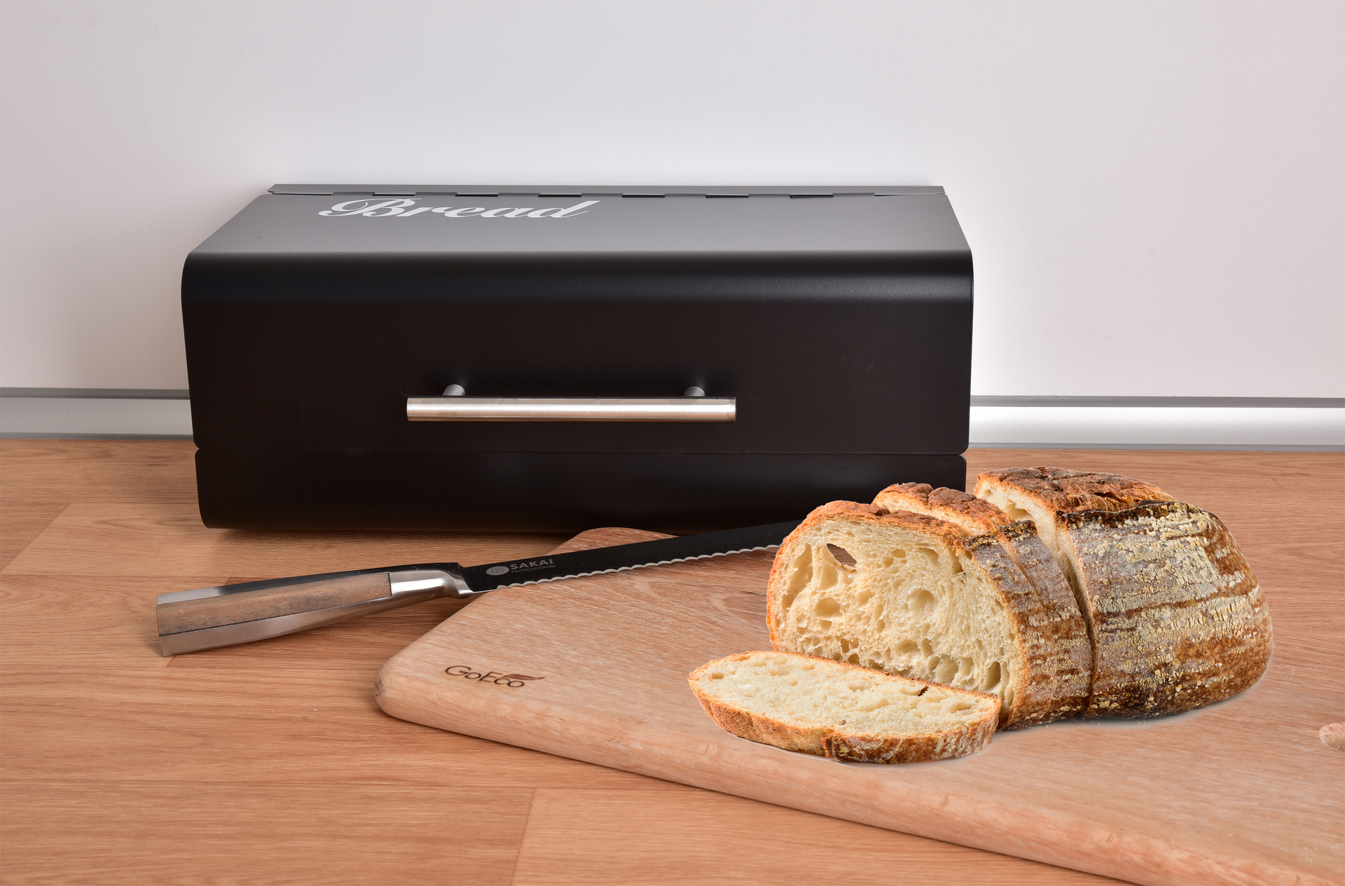 GOURMET kovový chlebník s otváracím vekom