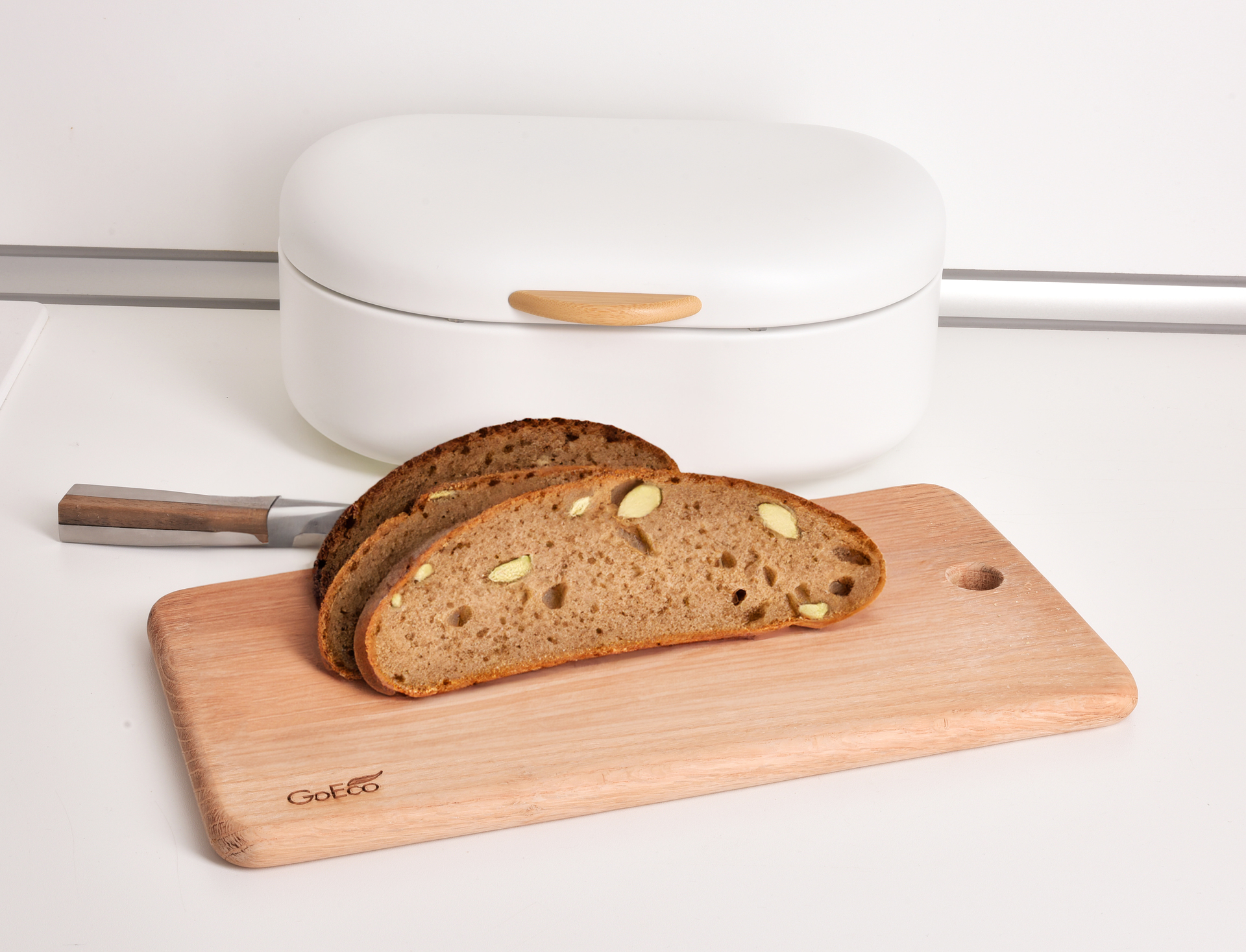 GOURMET kovový chlebník s otváracím vekom