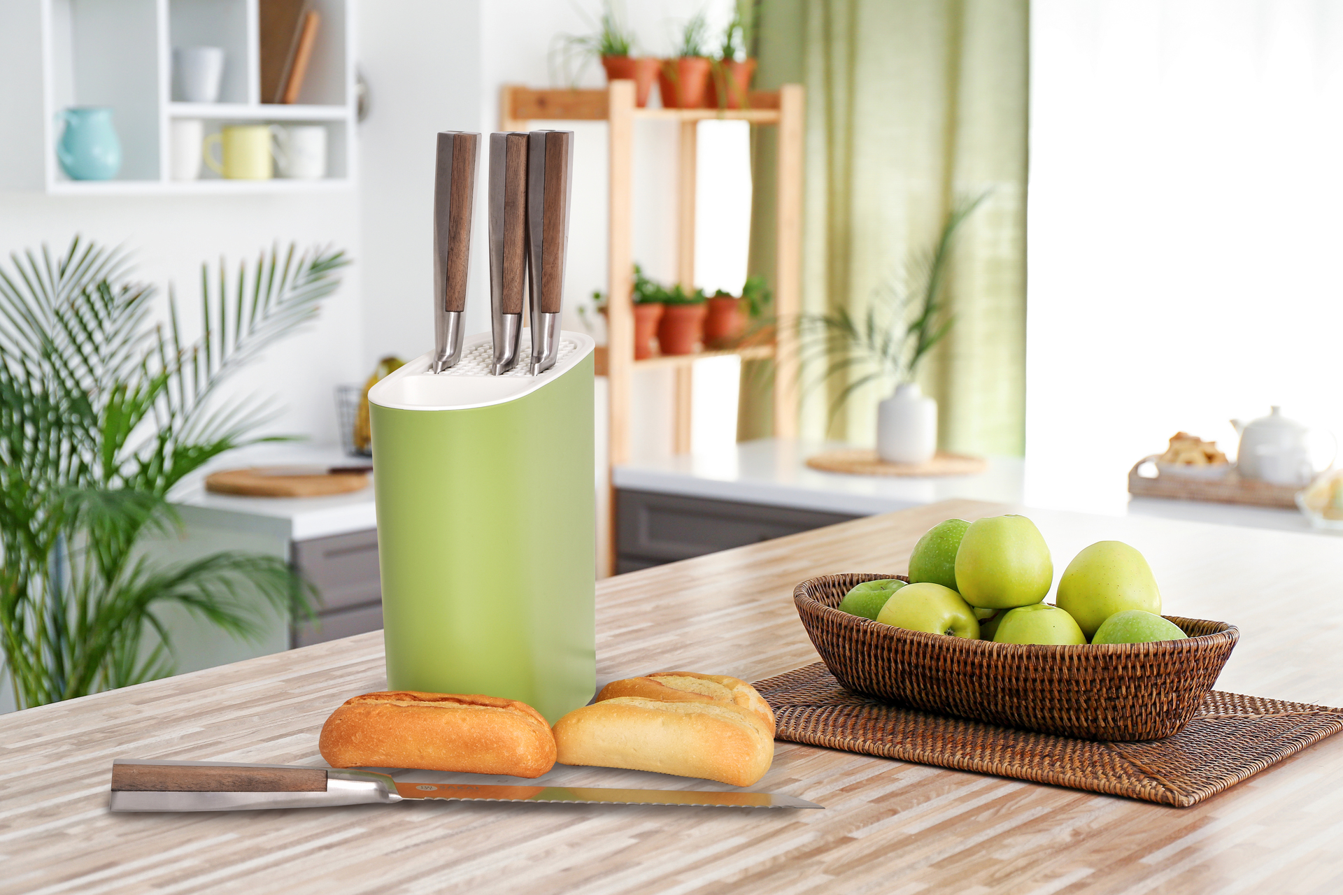 GOURMET 2v1 šikmý stabilný stojan a odkvapkávač na nože