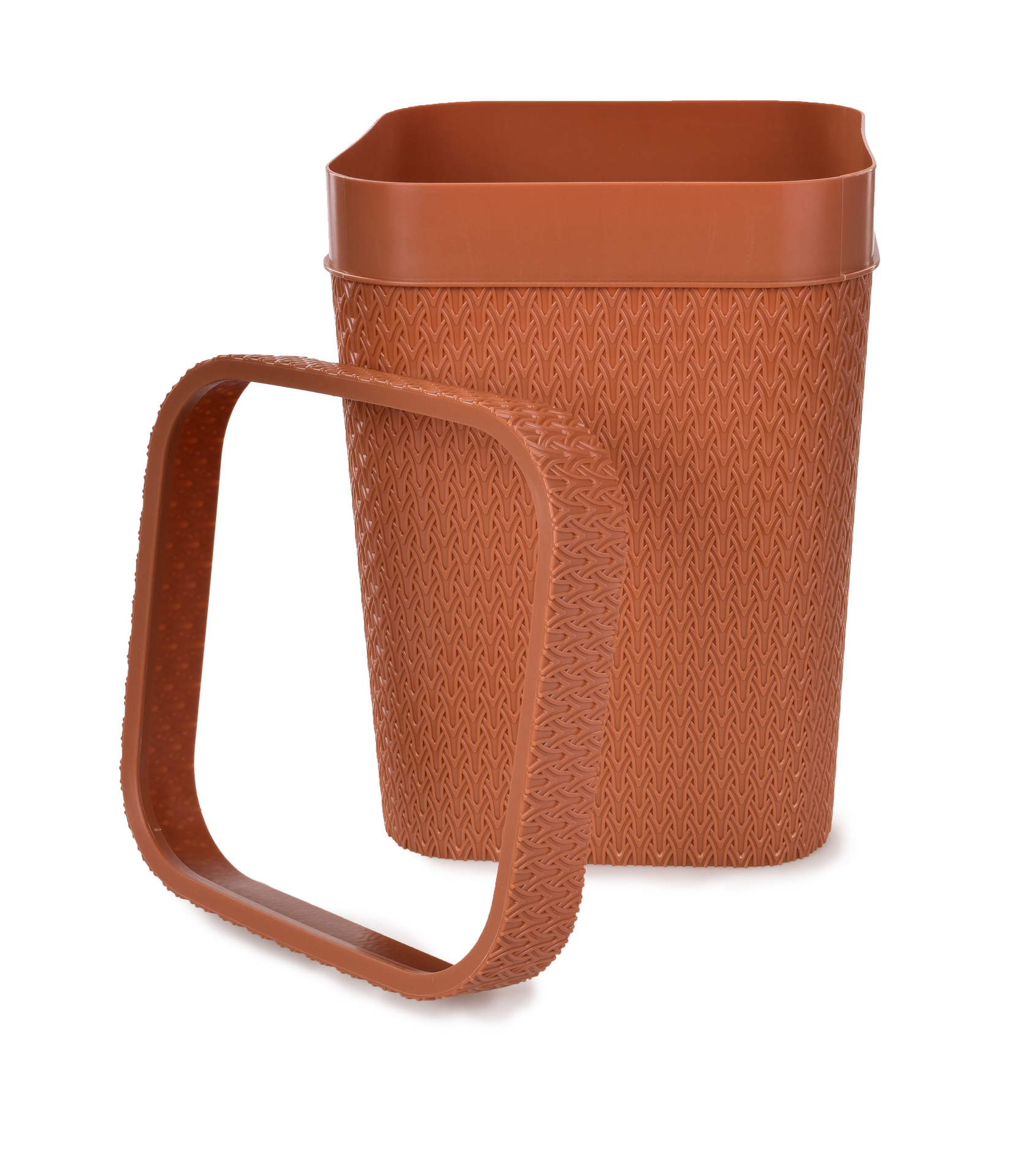 RATAN odpadkový kôš 12 L s ratanovou plastovou štruktúrou