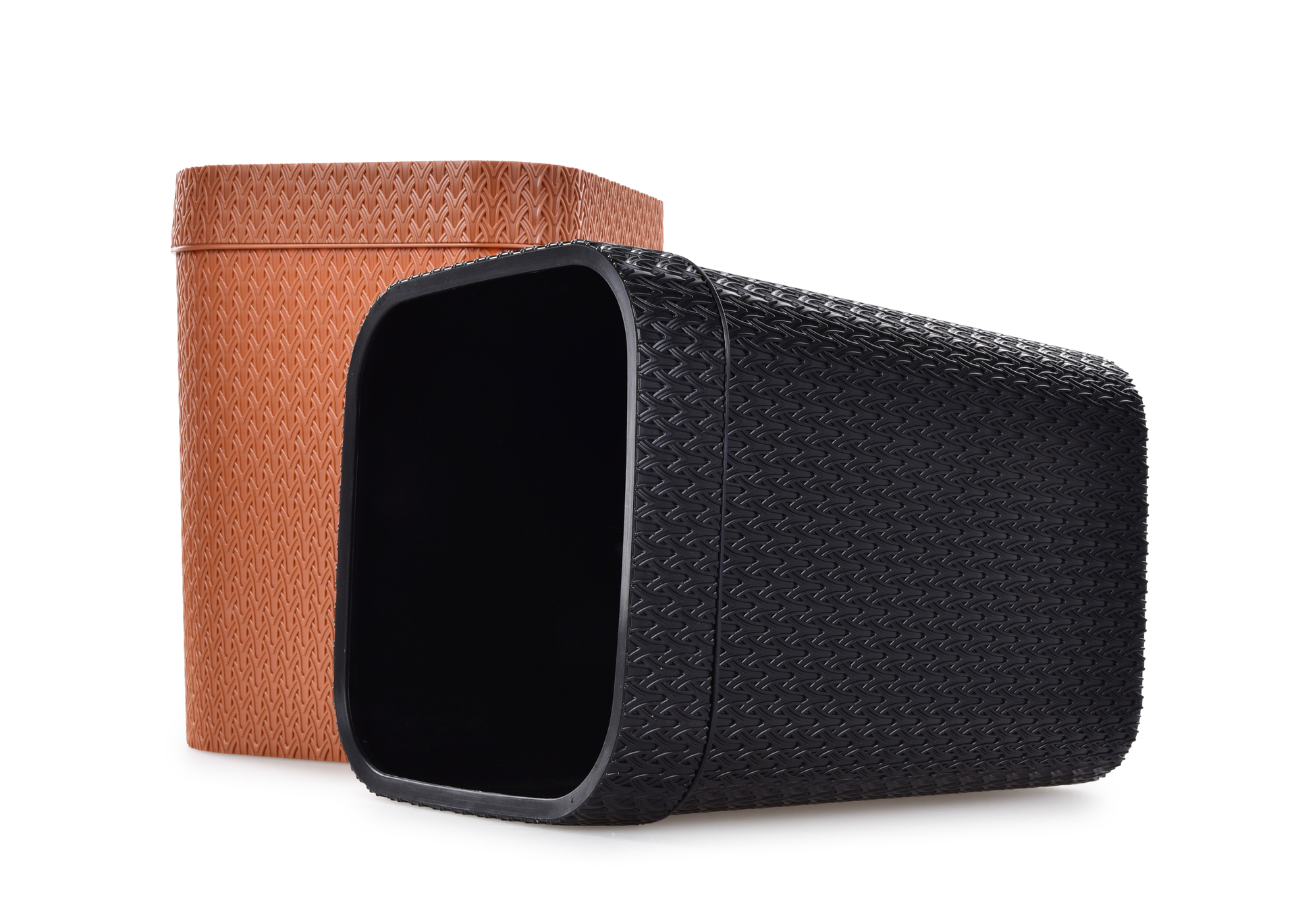 RATAN odpadkový kôš 12 L s ratanovou plastovou štruktúrou