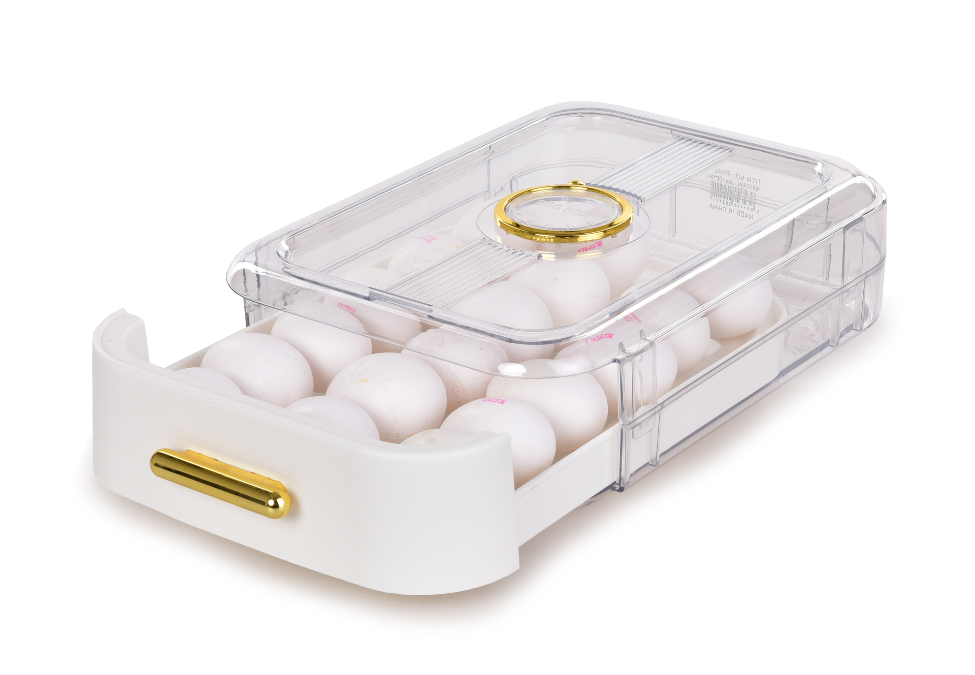 DA37141-Samospádový box na vajíčka VAJCOPÁD, na 18 ks vajec, biely