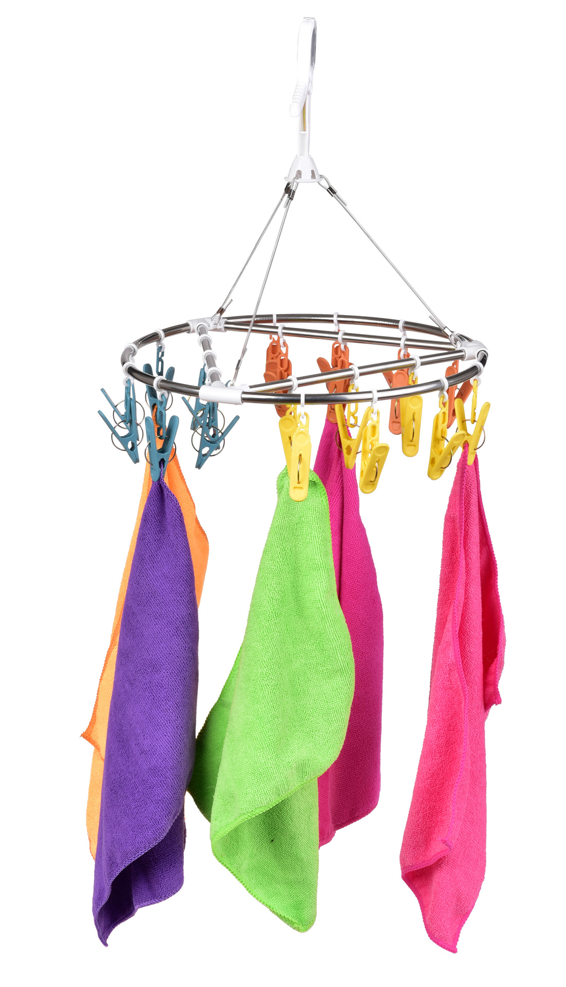 ŠTIPCOVNÍK otočný okrúhly kolotoč s 21 farebnými štipcami