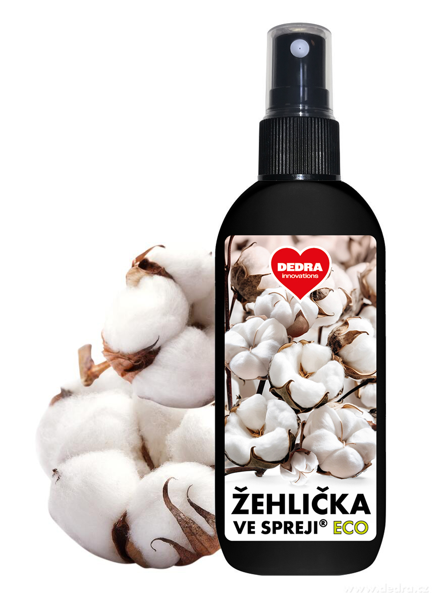 Levně ECO žehlička ve spreji® | WHITE COTTON | na vyrovnání skladů a záhybů na oblečení | 100 ml na cesty
